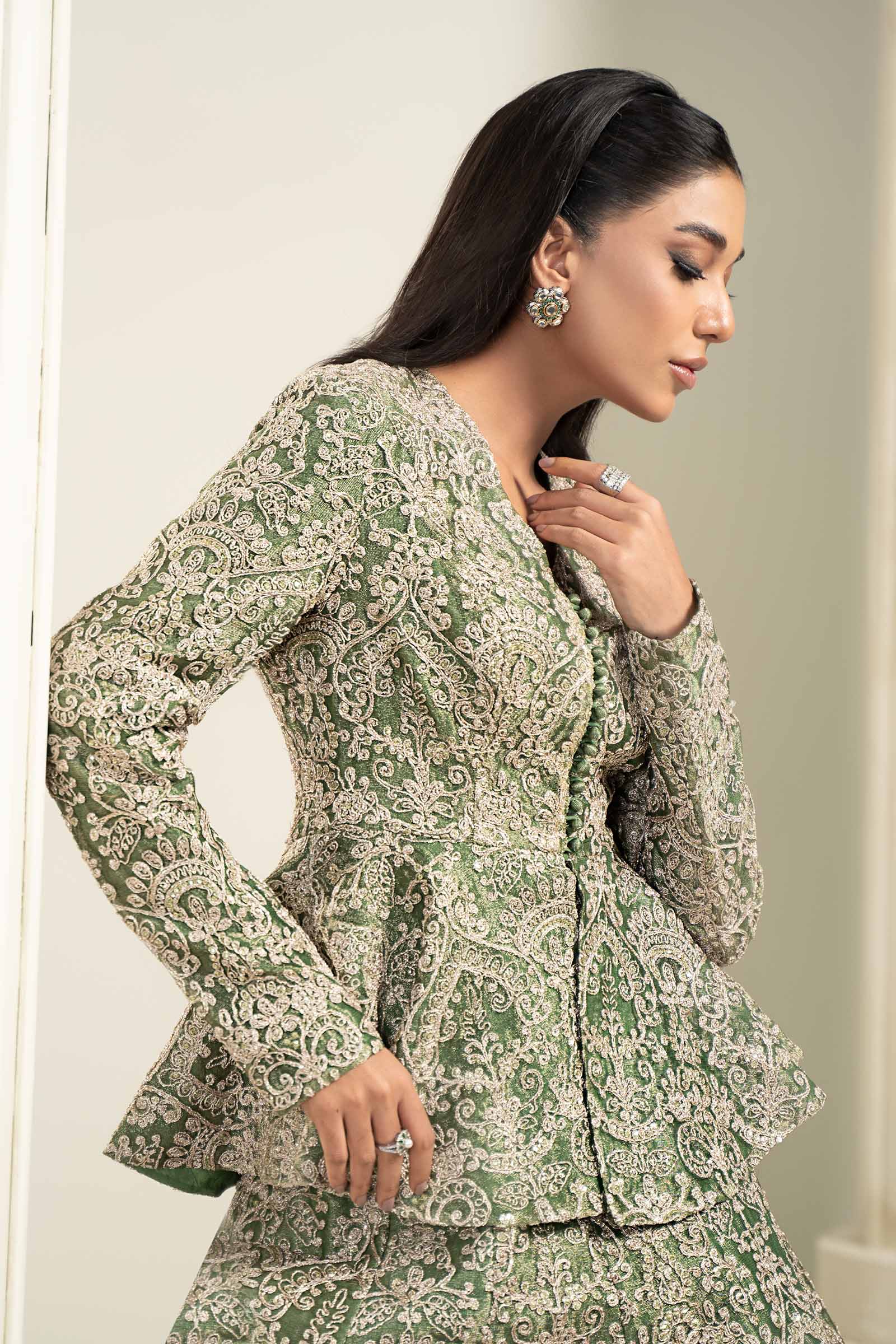 Embroidered Zari Net Fabric (1Pc) | LF-729 - Image 3