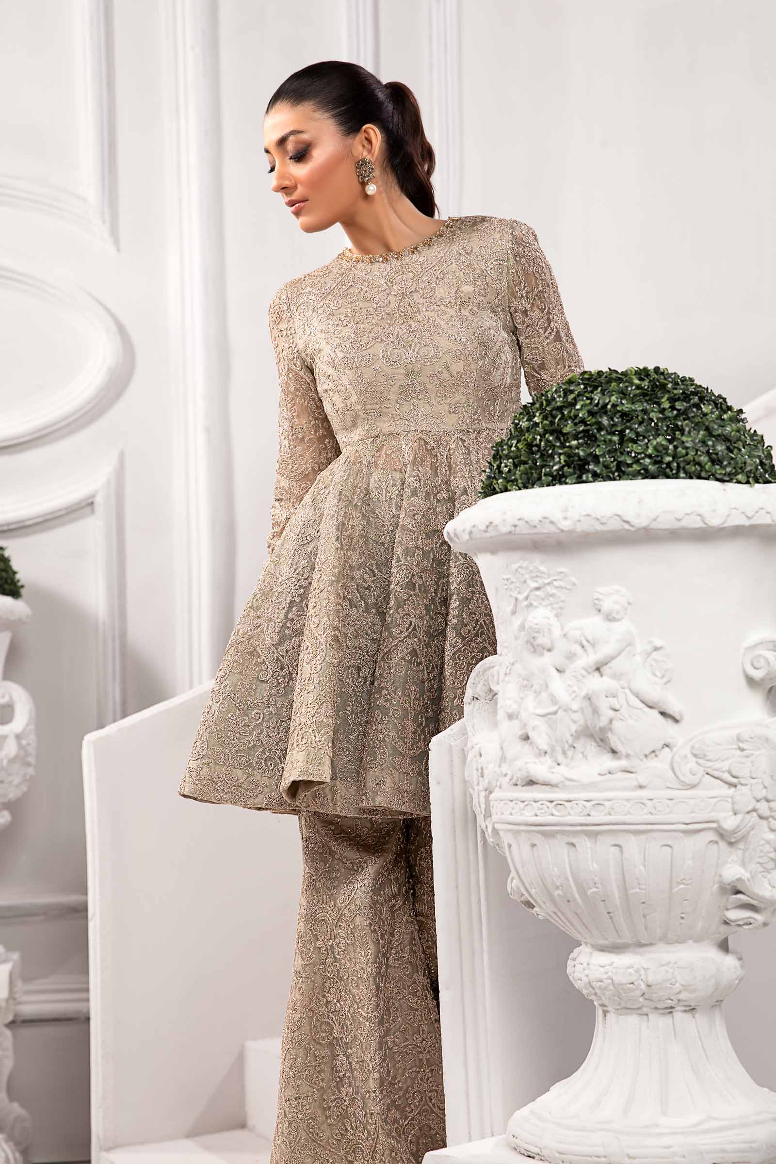 Embroidered Zari Net Fabric (1Pc) | LF-731 - Image 4