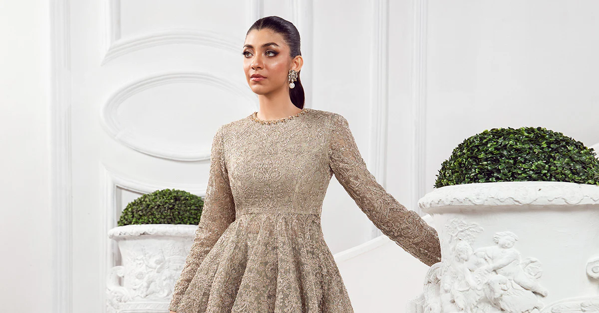 Embroidered Zari Net Fabric (1Pc) | LF-731 - Image 6