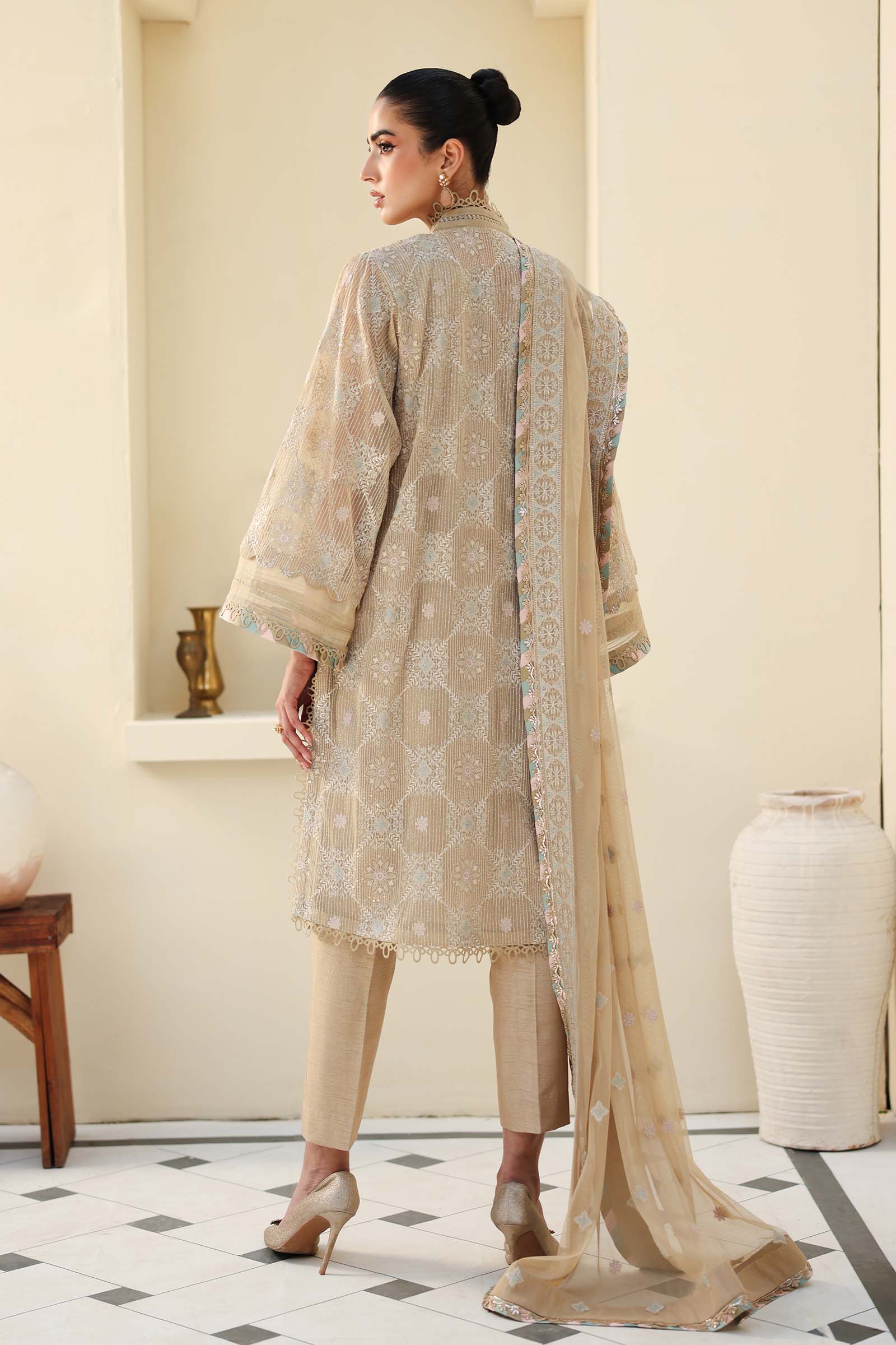 Embroidered Net Fabric (2Pcs) | LF-801 - Image 10