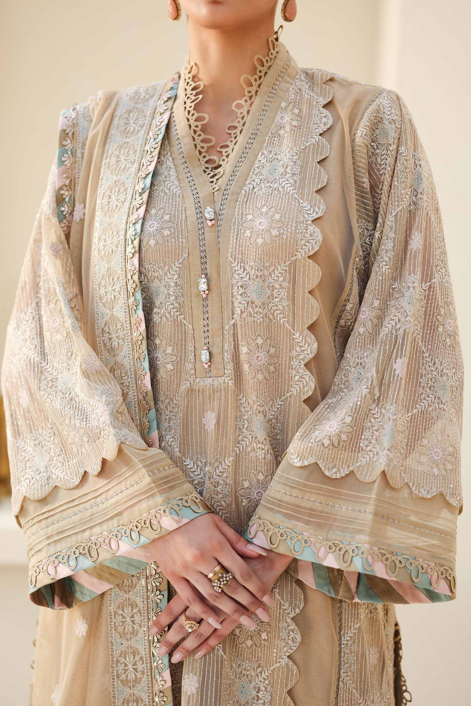 Embroidered Net Fabric (2Pcs) | LF-801 - Image 11