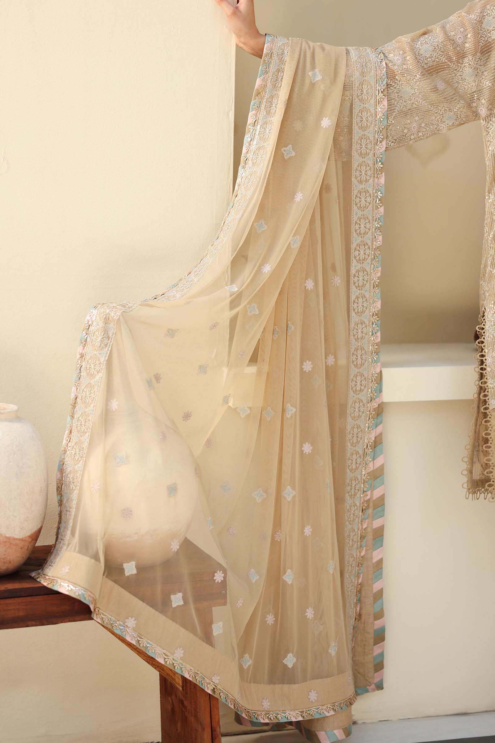 Embroidered Net Fabric (2Pcs) | LF-801 - Image 12