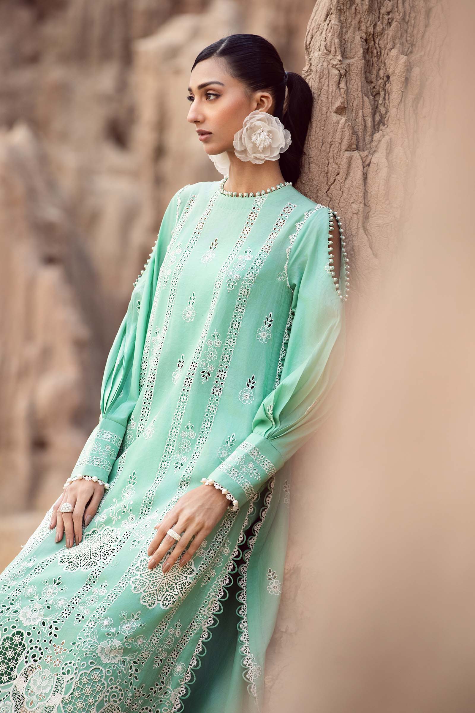 Embroidered Lawn Fabric (3Pcs) | LF-808 - Image 2