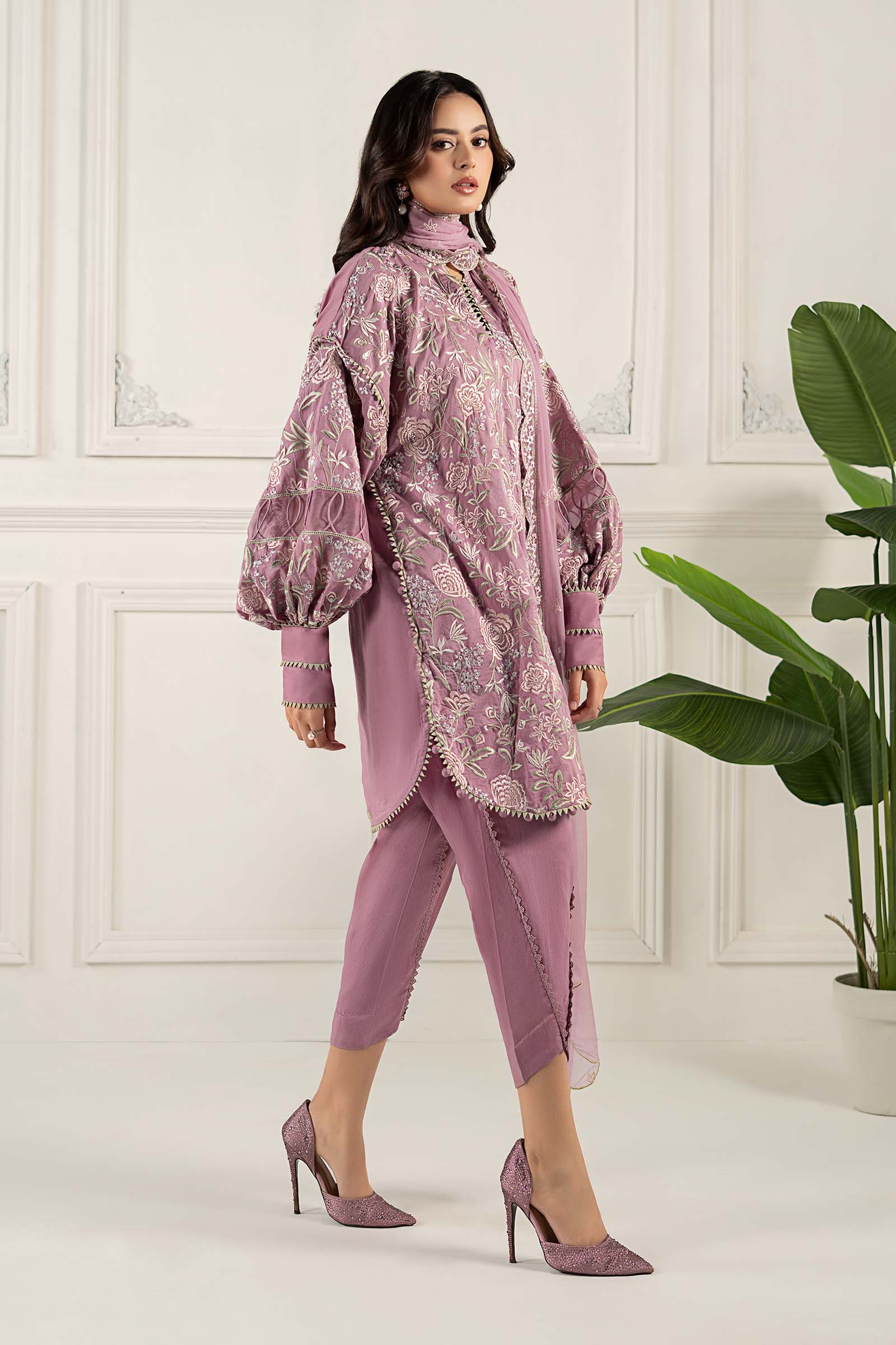 Embroidered Lawn Fabric (2Pcs) | LF-813 - Image 11