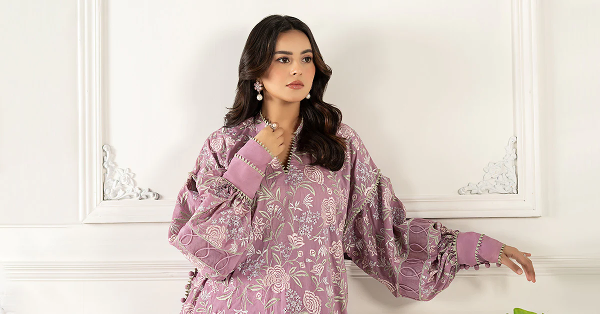 Embroidered Lawn Fabric (2Pcs) | LF-813 - Image 12