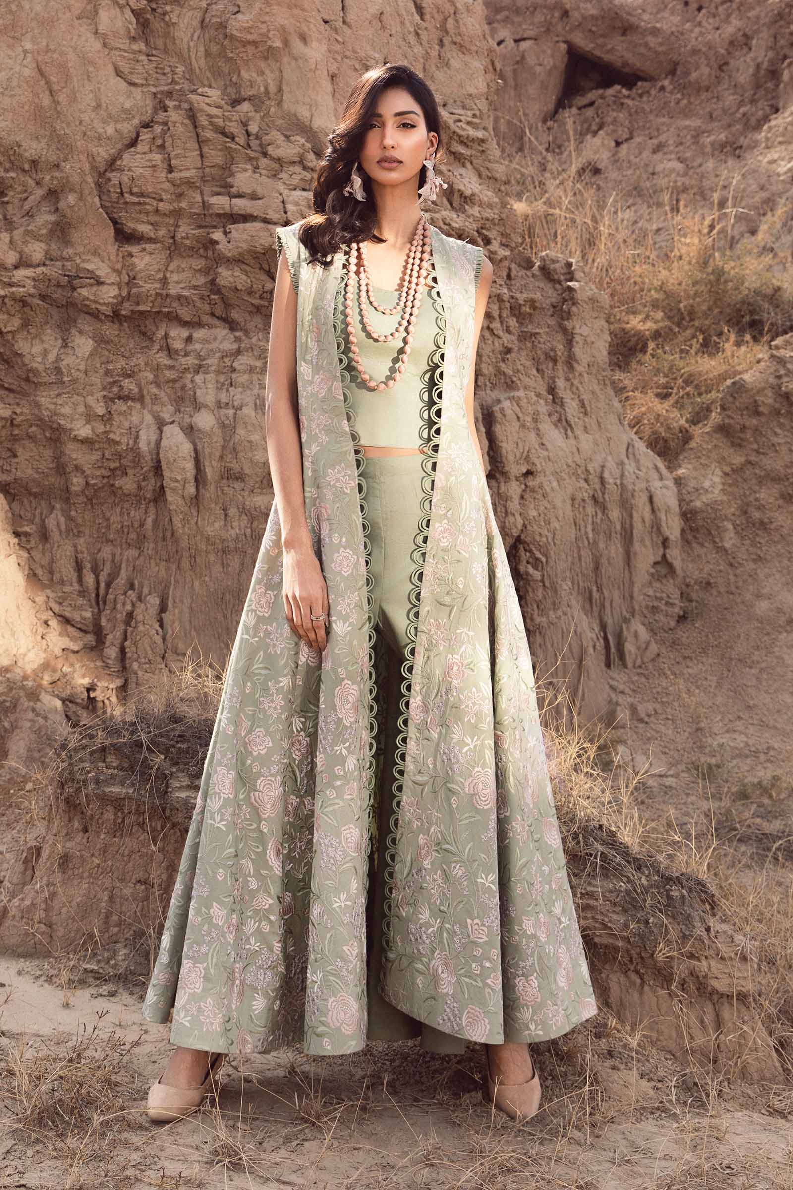 Embroidered Lawn Fabric (2Pcs) | LF-814 - Image 2