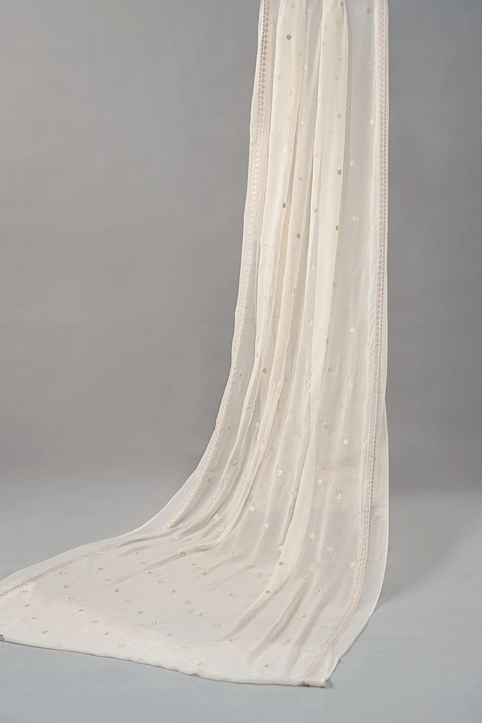 Embroidered Chiffon Fabric (2Pcs) | LF-817 - Image 12