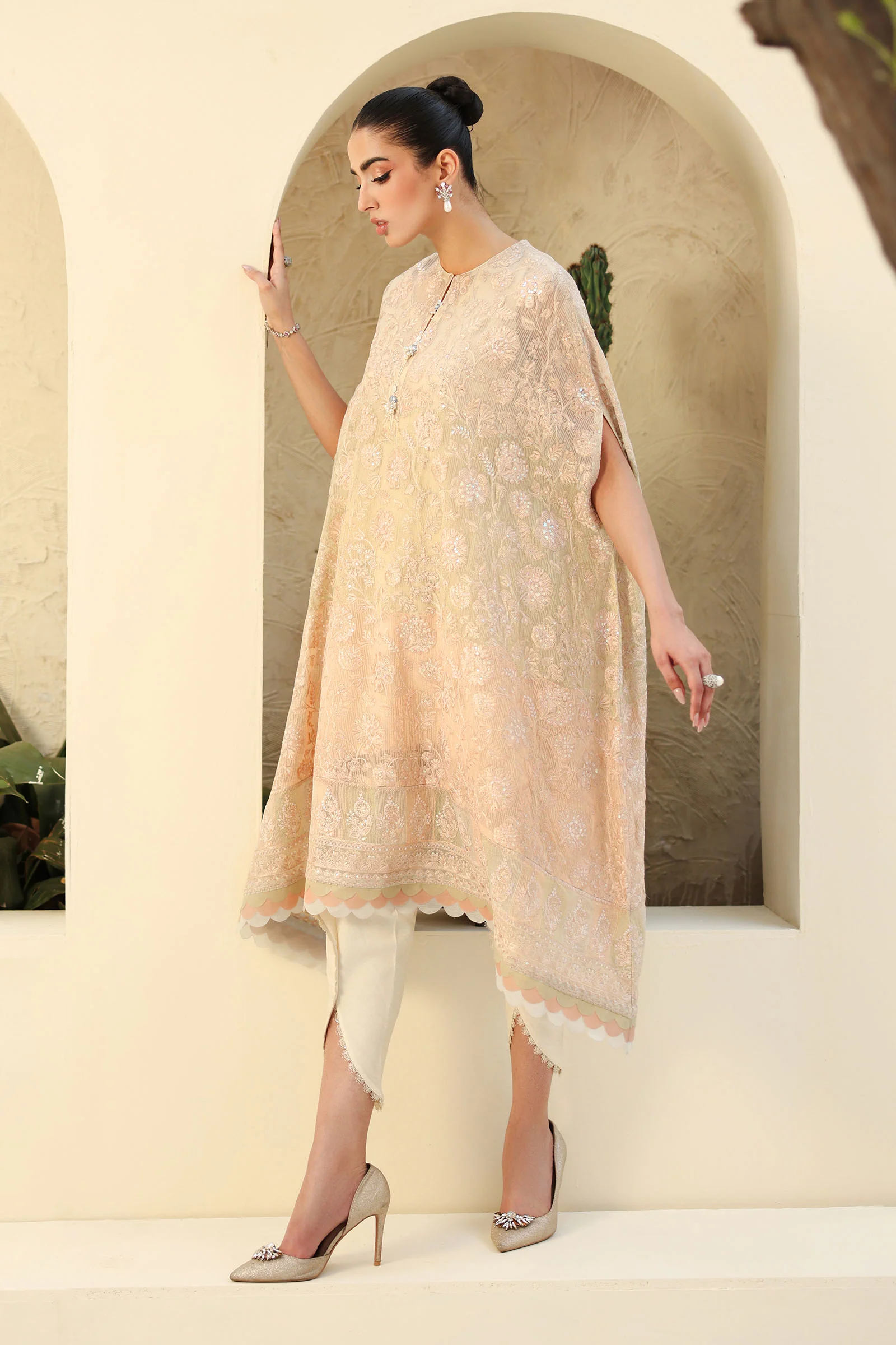Embroidered Chiffon Fabric (2Pcs) | LF-817 - Image 8