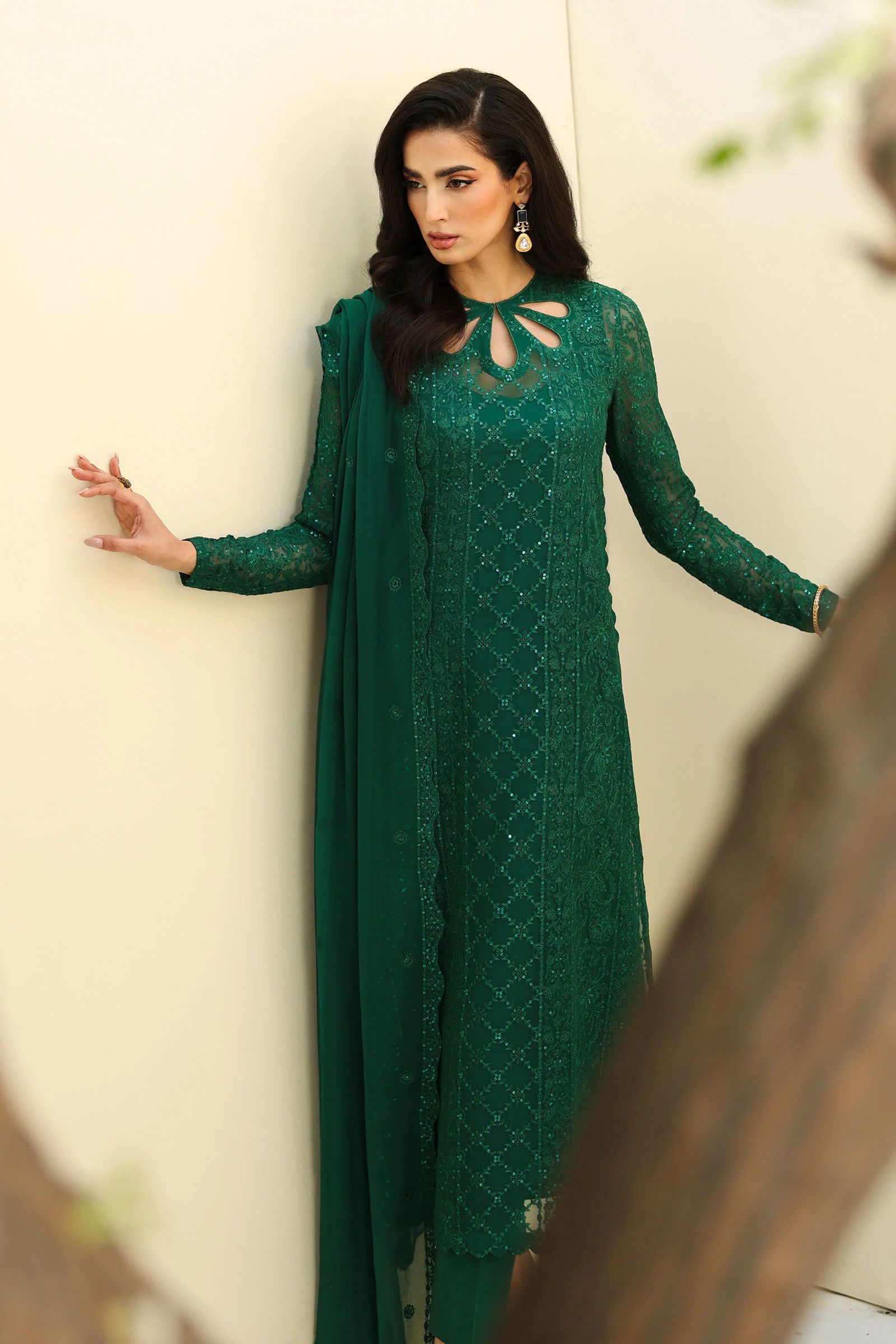 Embroidered Chiffon Fabric (2Pcs) | LF-818 - Image 4