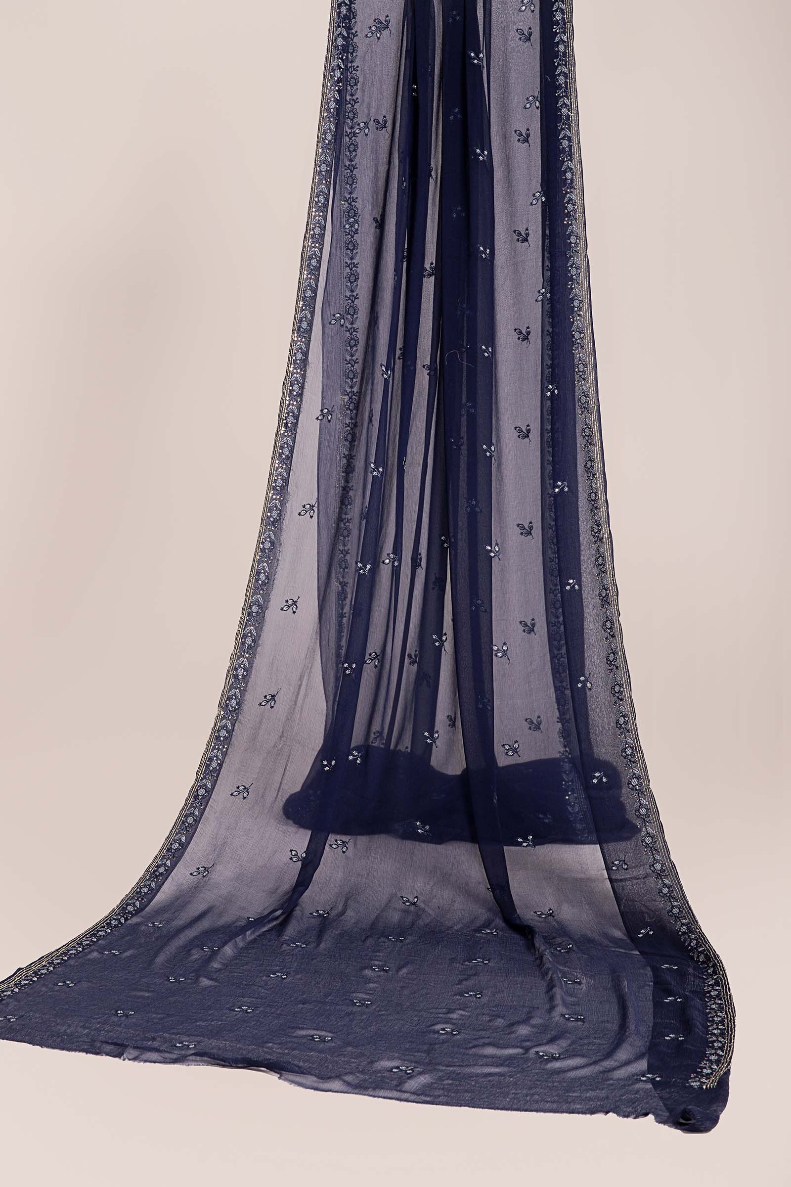Embroidered Chiffon Fabric (3Pcs) | LF-819 - Image 11