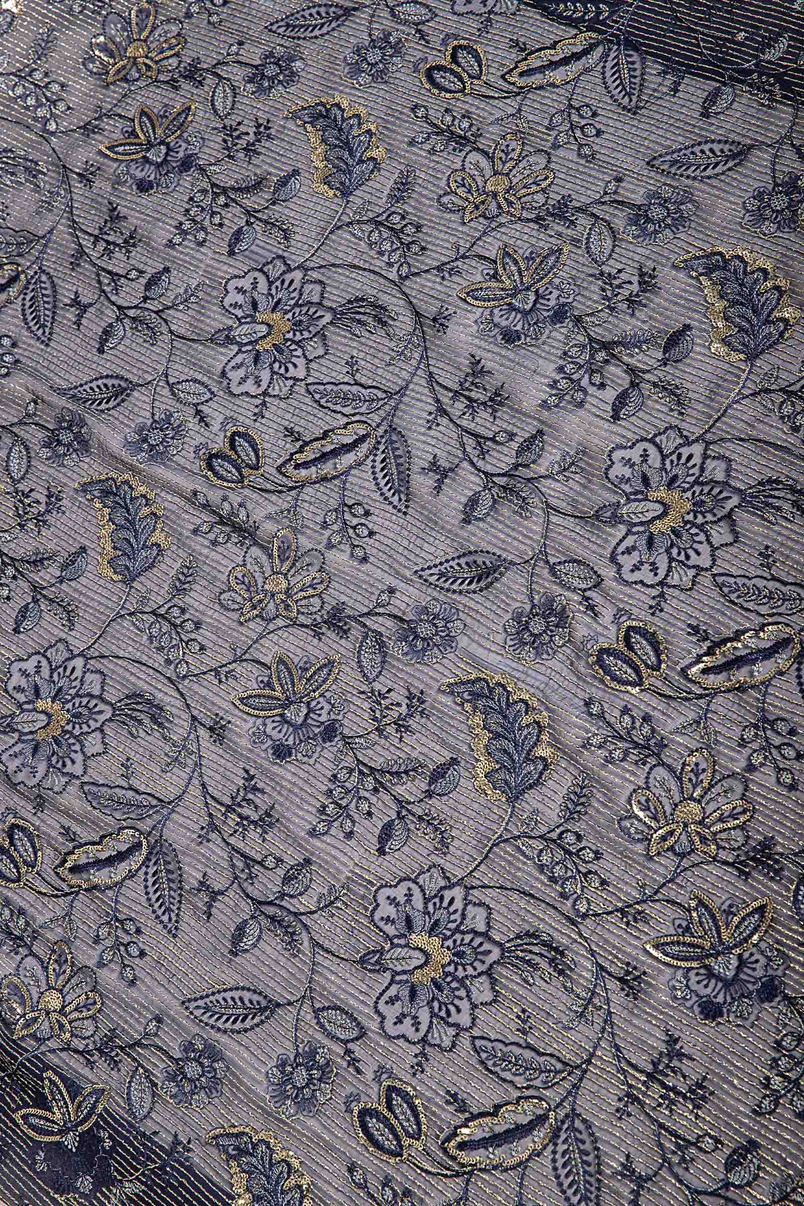 Embroidered Chiffon Fabric (3Pcs) | LF-819 - Image 12