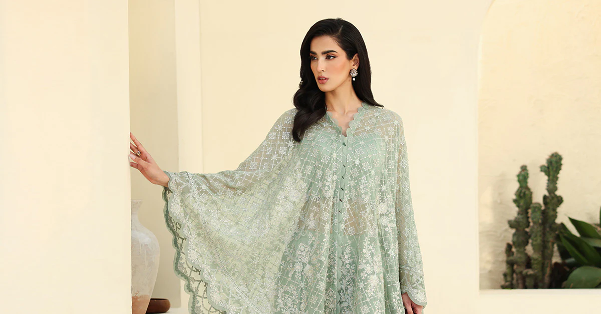 Embroidered Chiffon Fabric (1Pc) | LF-820 - Image 11