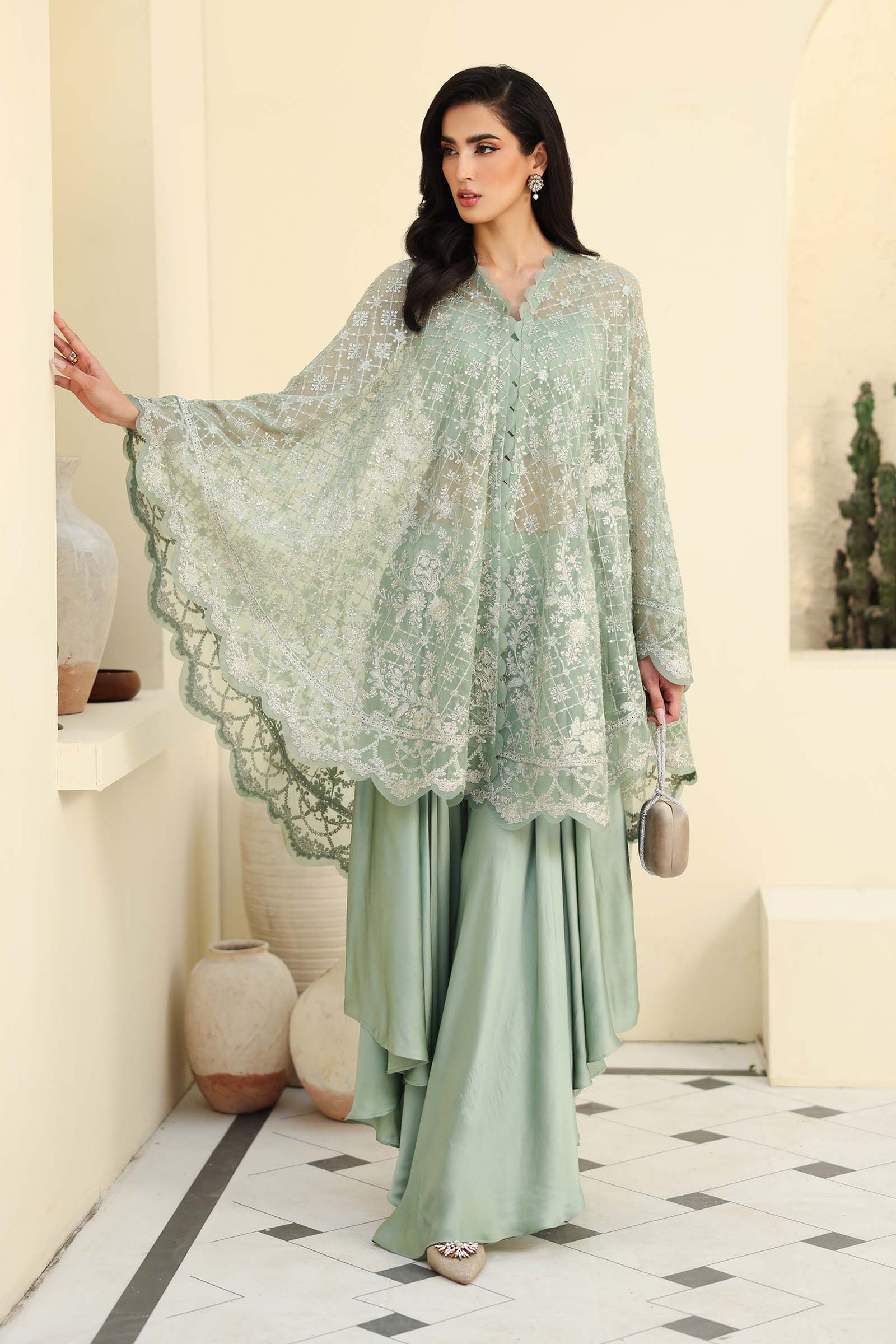 Embroidered Chiffon Fabric (1Pc) | LF-820 - Image 5