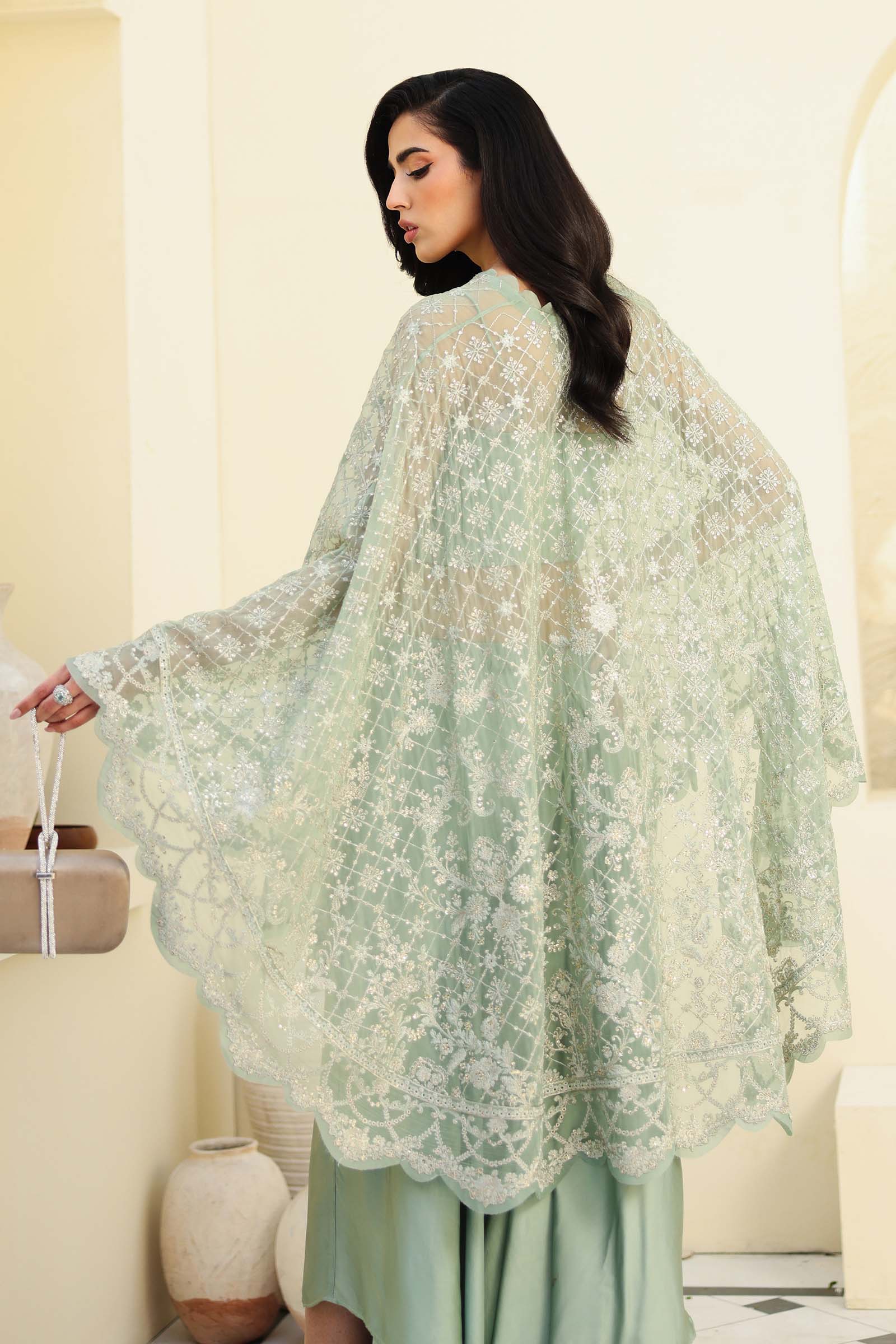 Embroidered Chiffon Fabric (1Pc) | LF-820 - Image 8