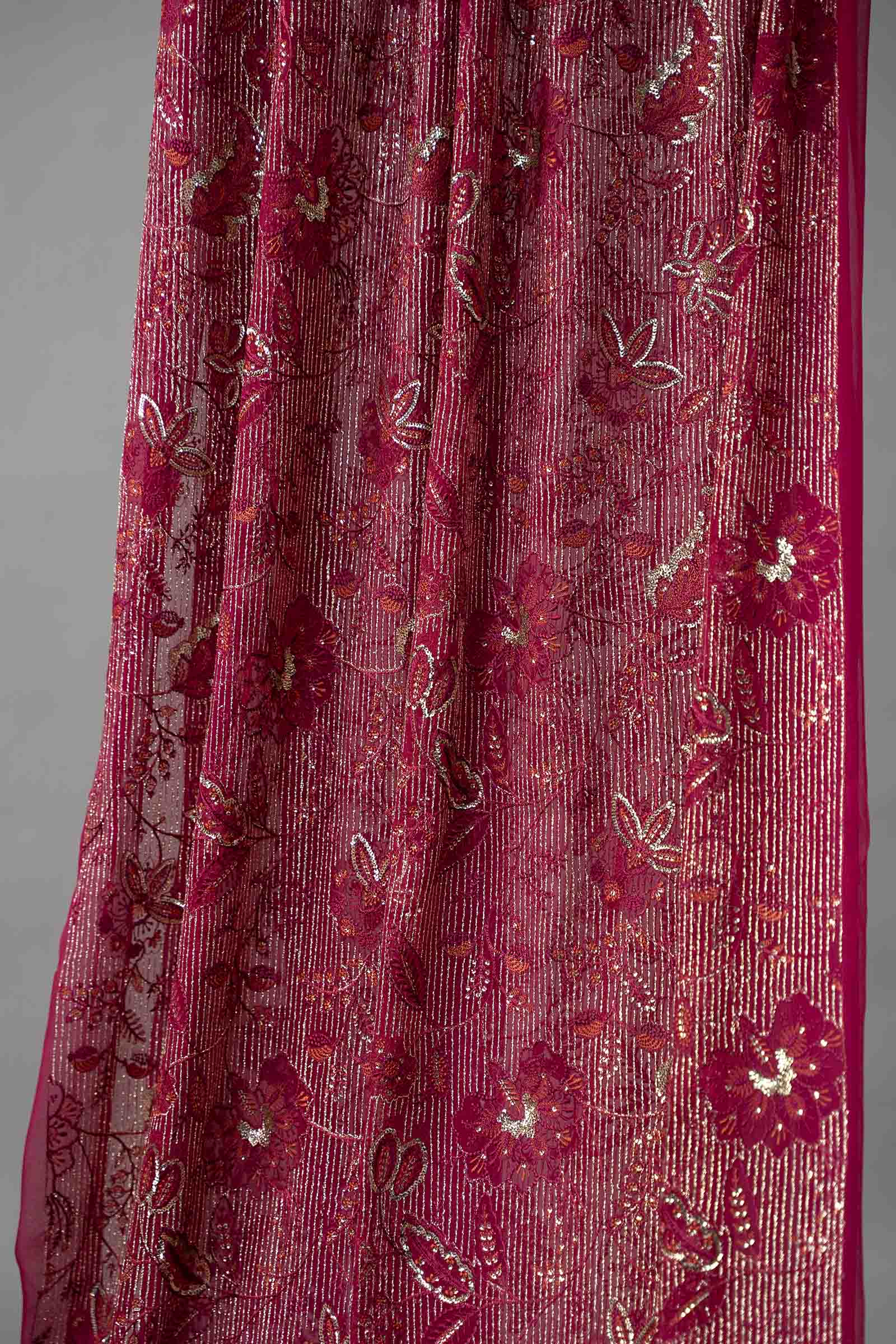 Embroidered Chiffon Fabric (3Pcs) | LF-821 - Image 13