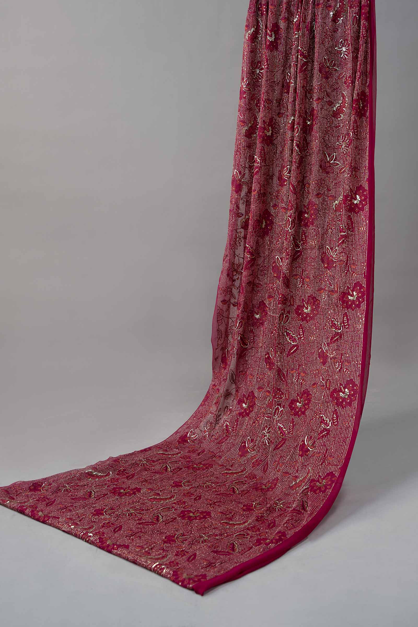 Embroidered Chiffon Fabric (3Pcs) | LF-821 - Image 15