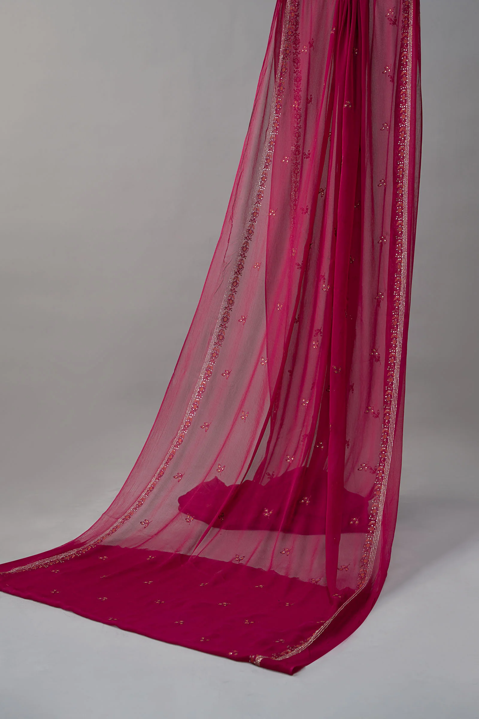 Embroidered Chiffon Fabric (3Pcs) | LF-821 - Image 5