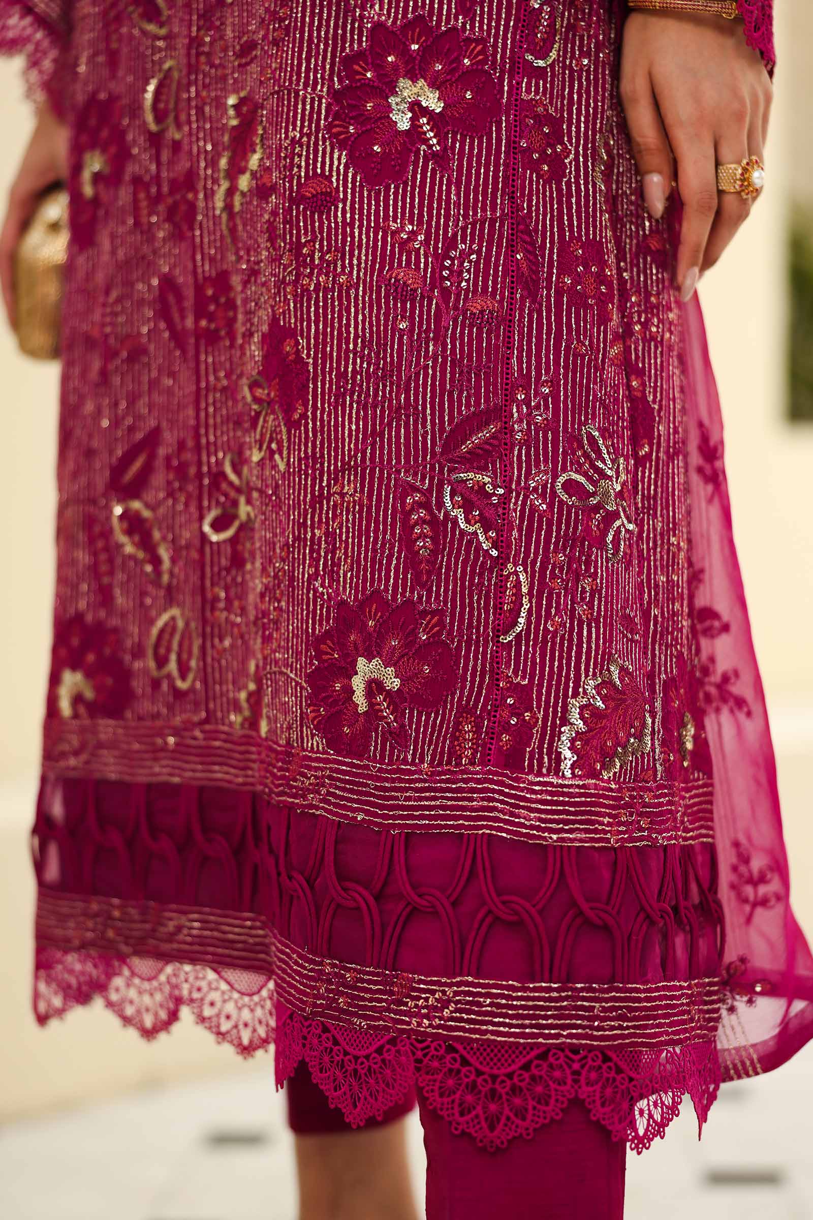 Embroidered Chiffon Fabric (3Pcs) | LF-821 - Image 7