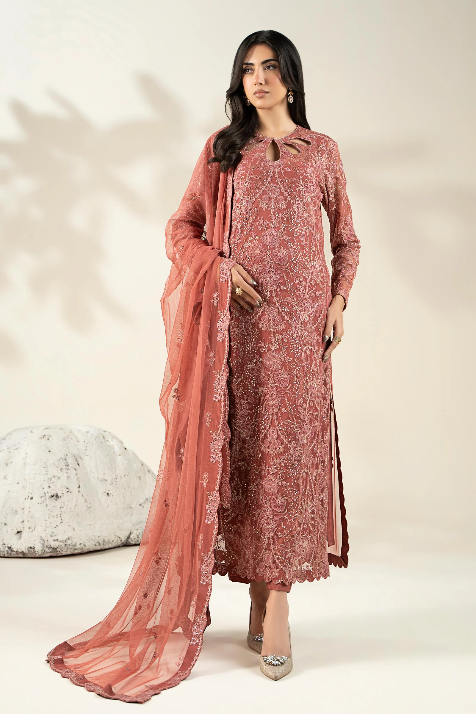 Embroidered Net Fabric (2Pcs) | LF-904 - Image 4