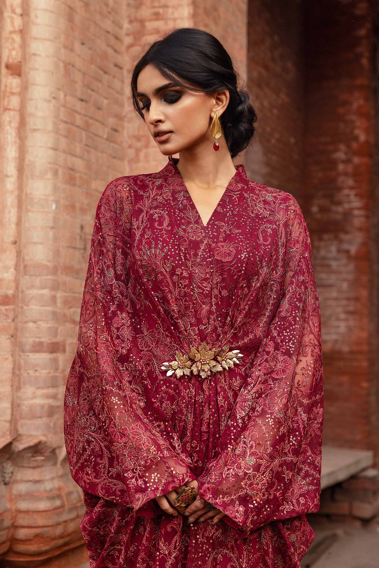 Embroidered Net Fabric (2Pcs) | LF-905 - Image 2