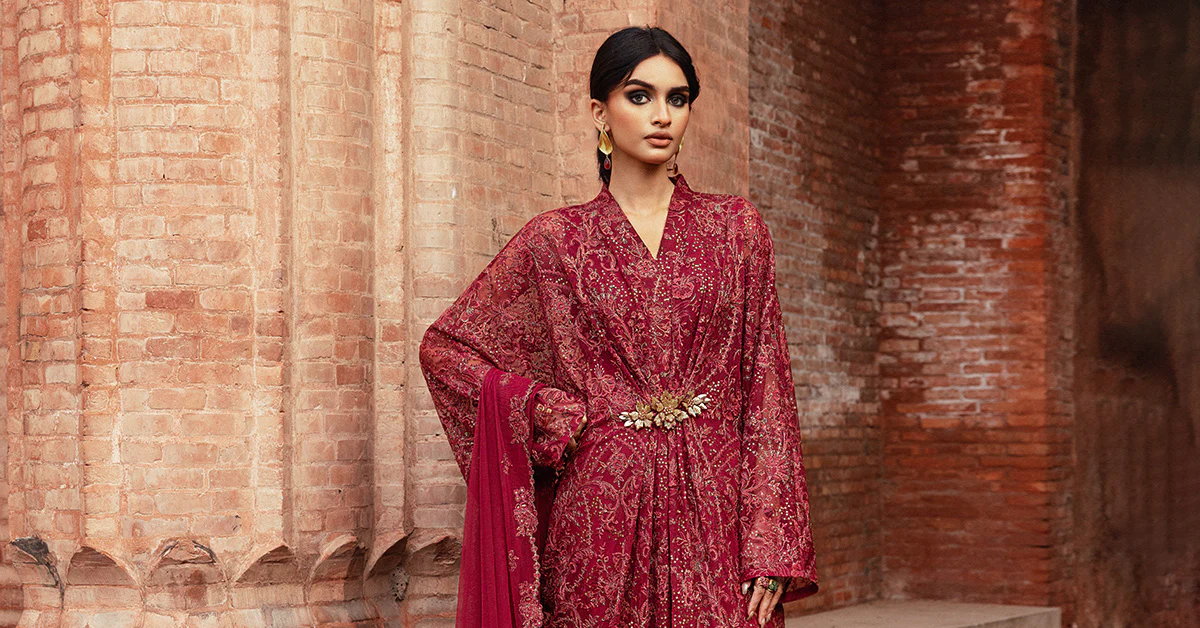 Embroidered Net Fabric (2Pcs) | LF-905 - Image 5