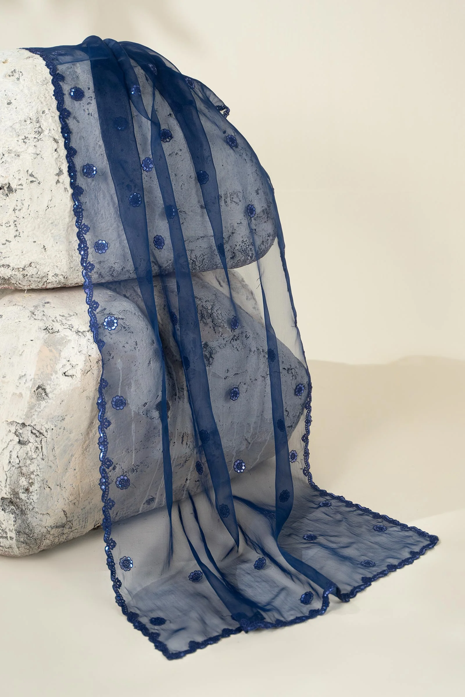 Embroidered Organza Fabric (2Pcs) | LF-908 - Image 8