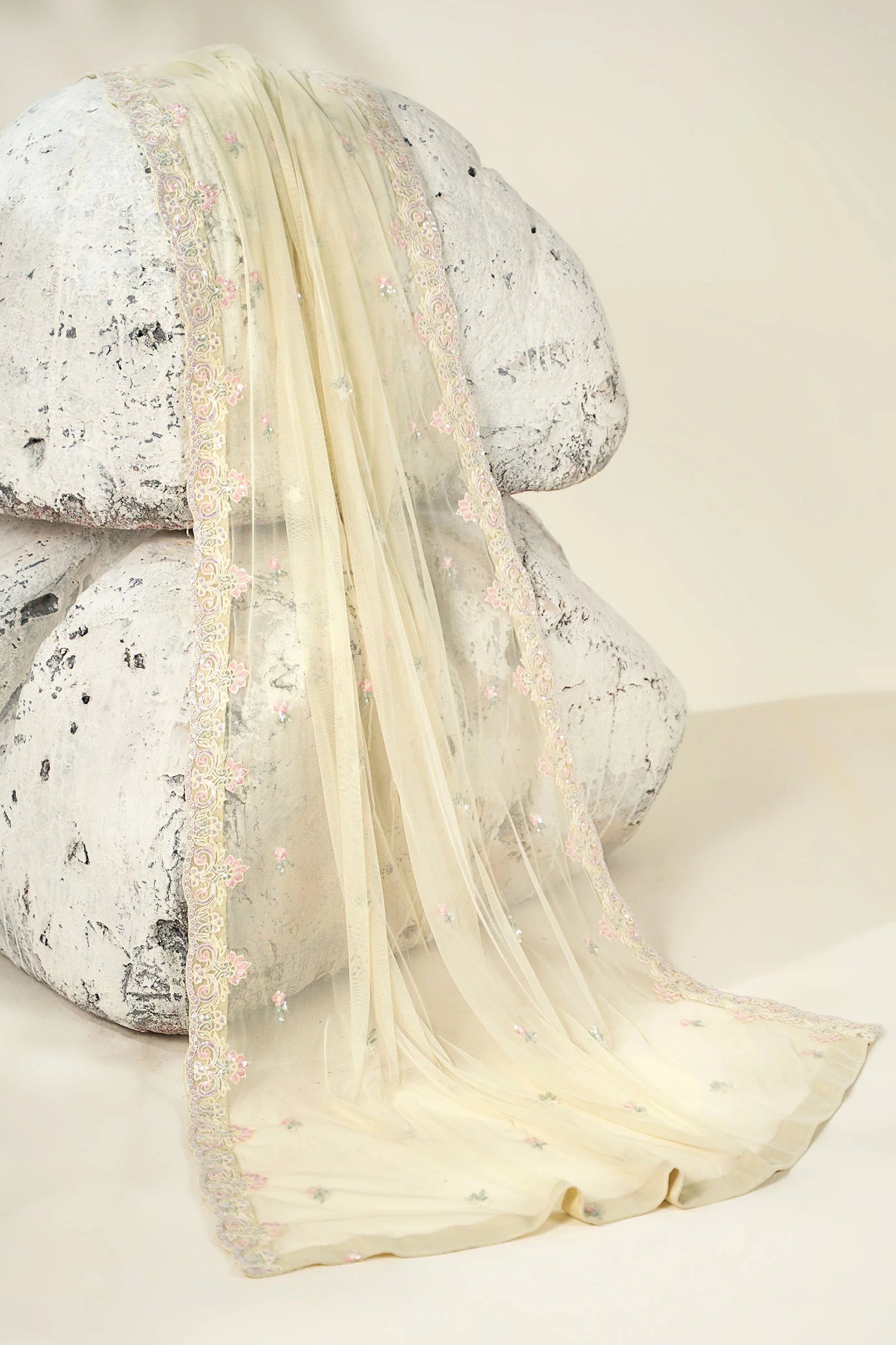 Embroidered Organza Fabric (2Pcs) | LF-910 - Image 10
