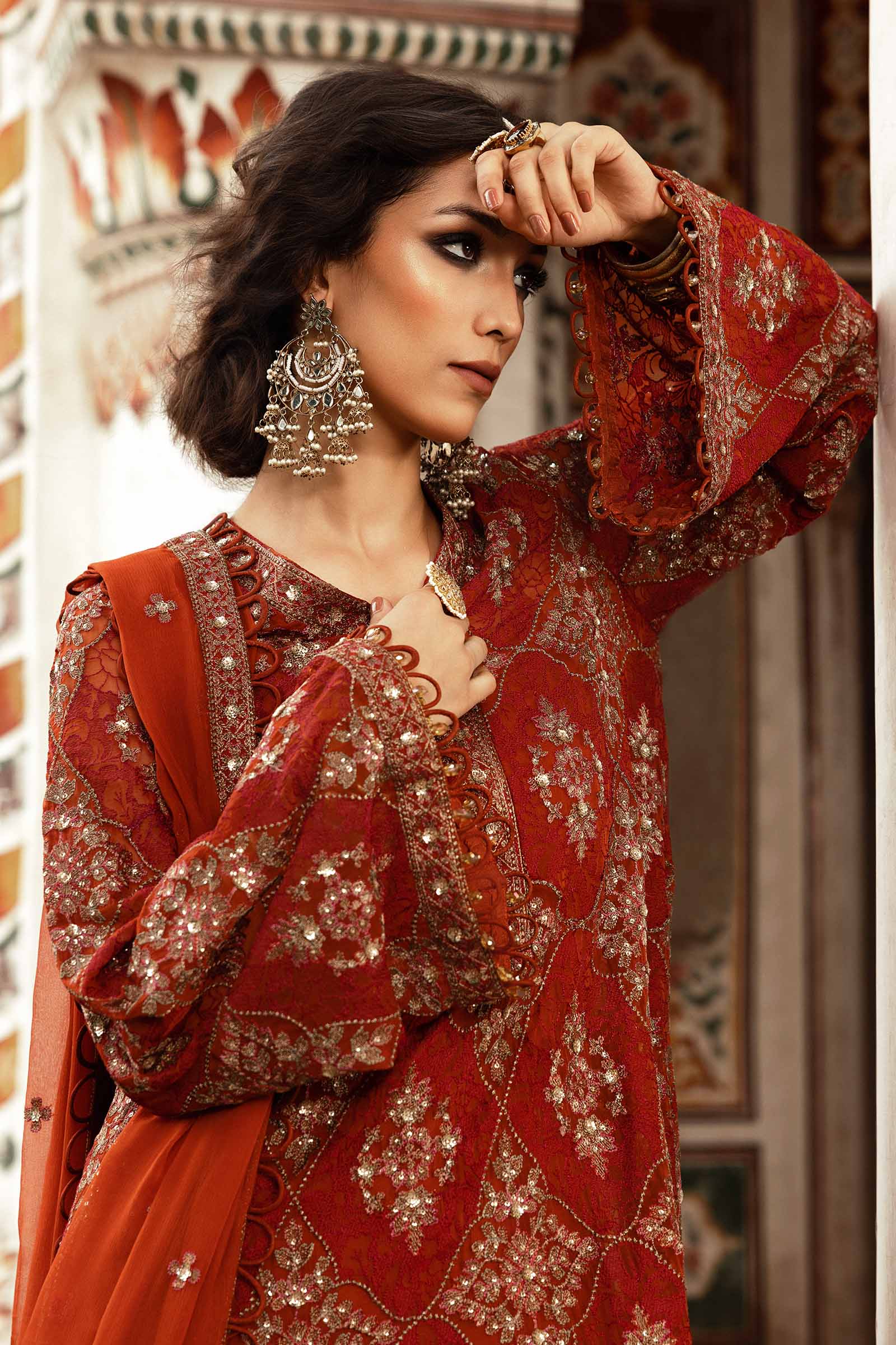 Embroidered Chiffon Fabric (2Pcs) | LF-913 - Image 2