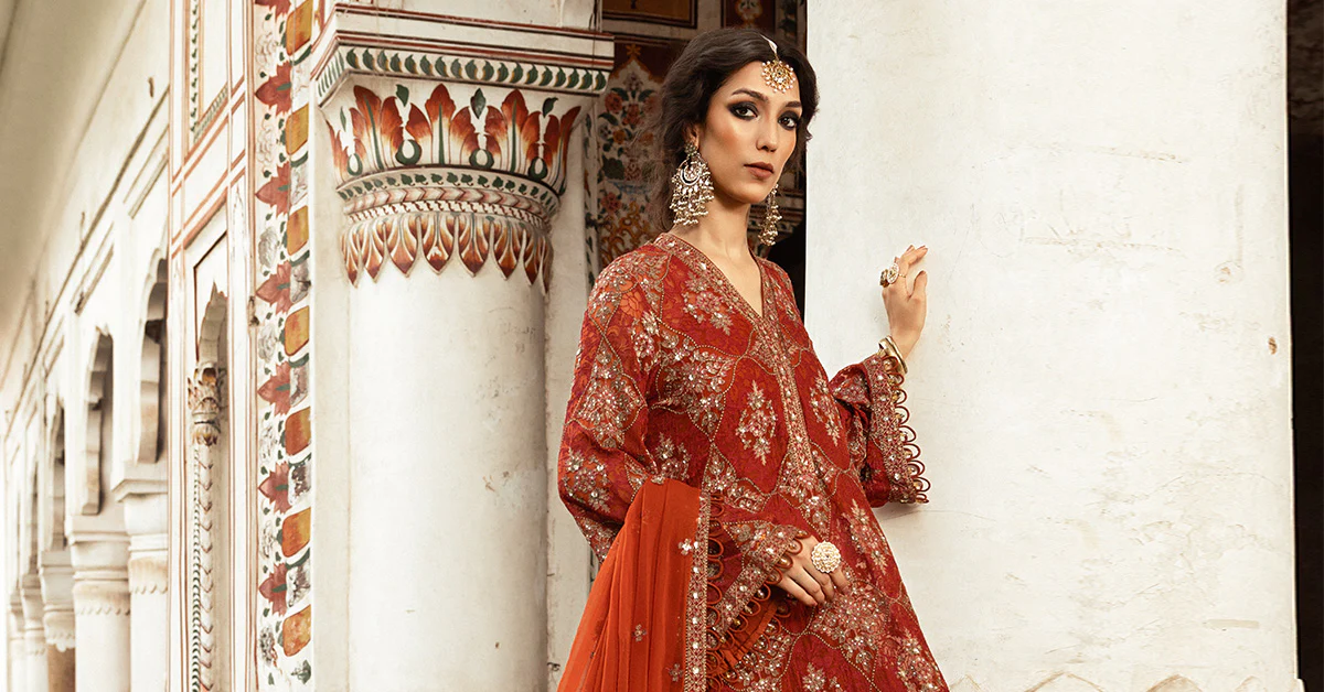 Embroidered Chiffon Fabric (2Pcs) | LF-913 - Image 6