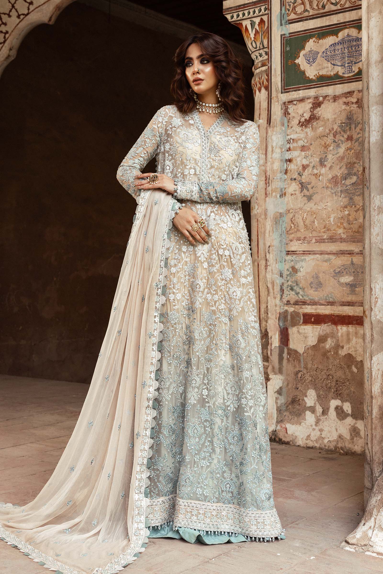 Embroidered Chiffon Fabric (2Pcs) | LF-918 - Image 4
