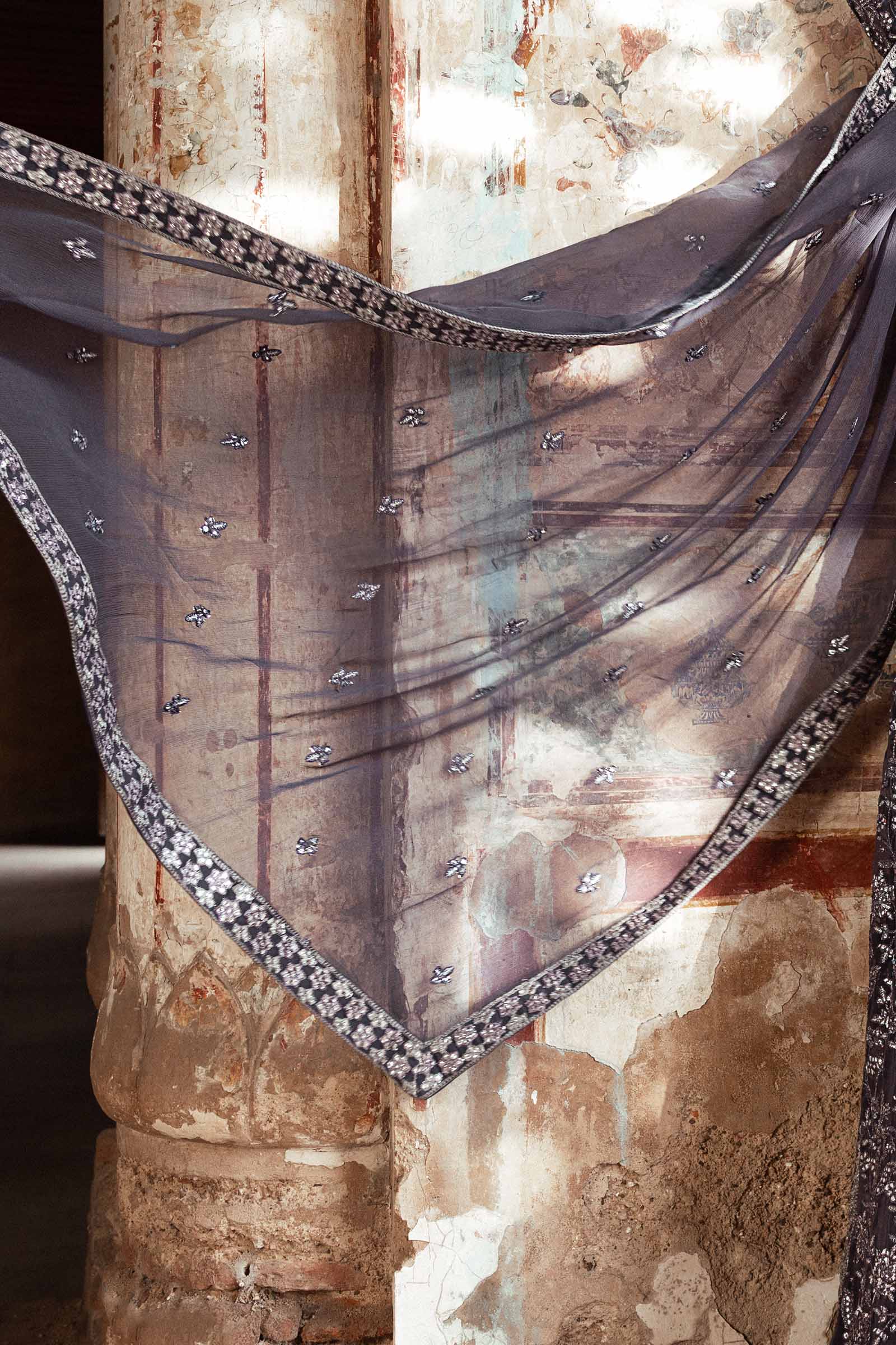 Embroidered Chiffon Fabric (2Pcs) | LF-919 - Image 7