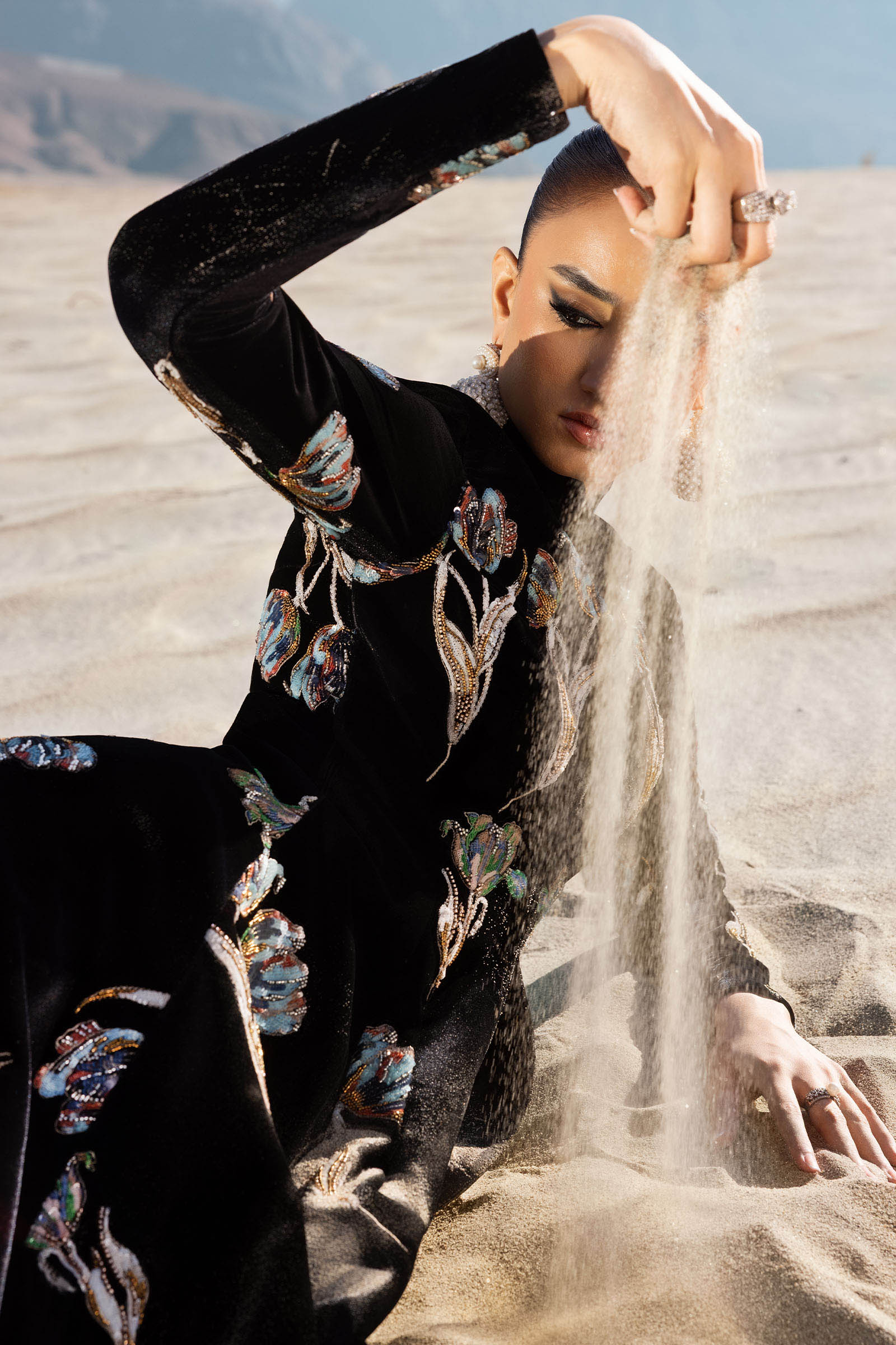 Embellished Velvet Fabric (1Pc) | LF-CH25-07 - Image 6
