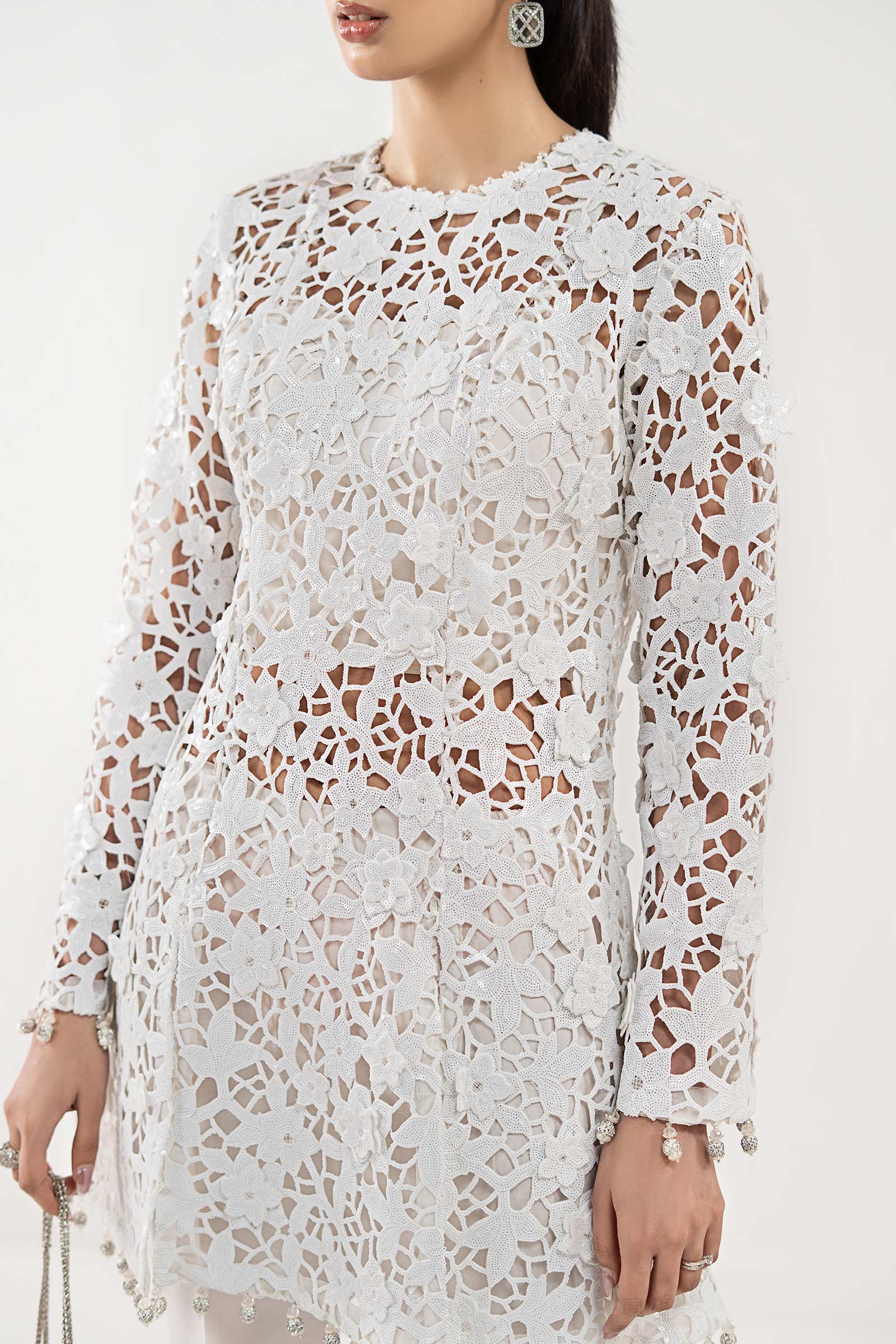 Embroidered Lace Fabric (1Pc) - Image 3