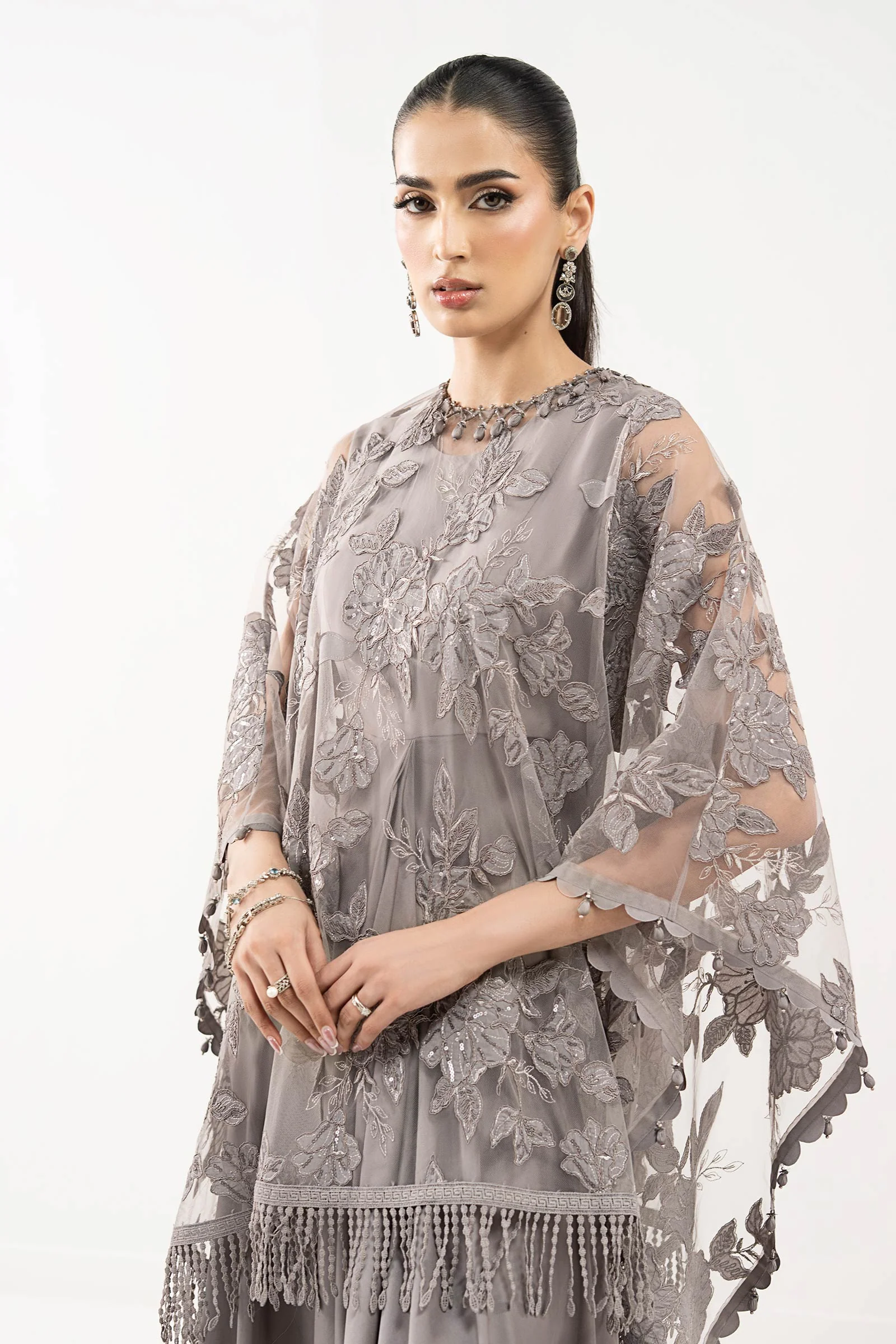 Embroidered Net Fabric (1Pc) - Image 2