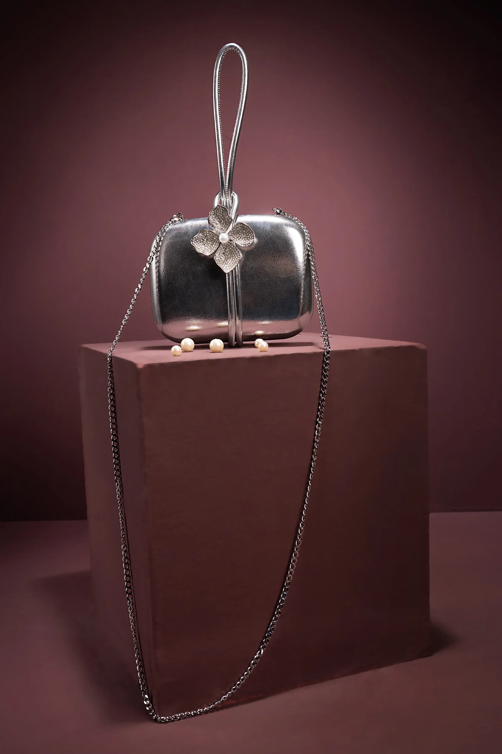 Metallic Callie Clutch