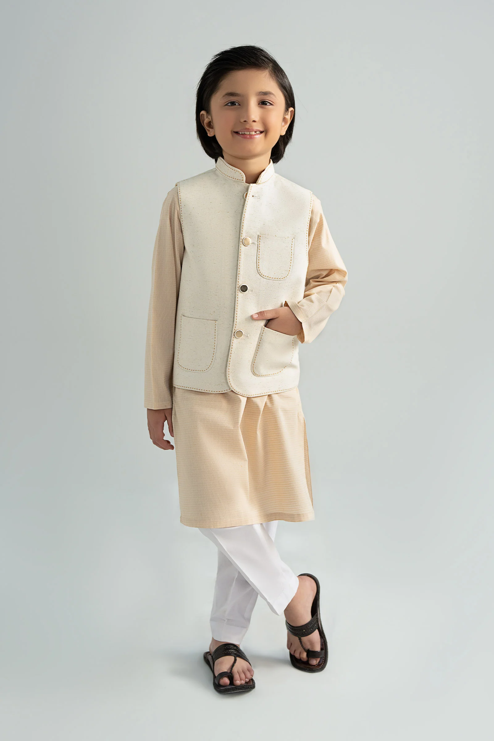 Natural Karandi Waistcoat