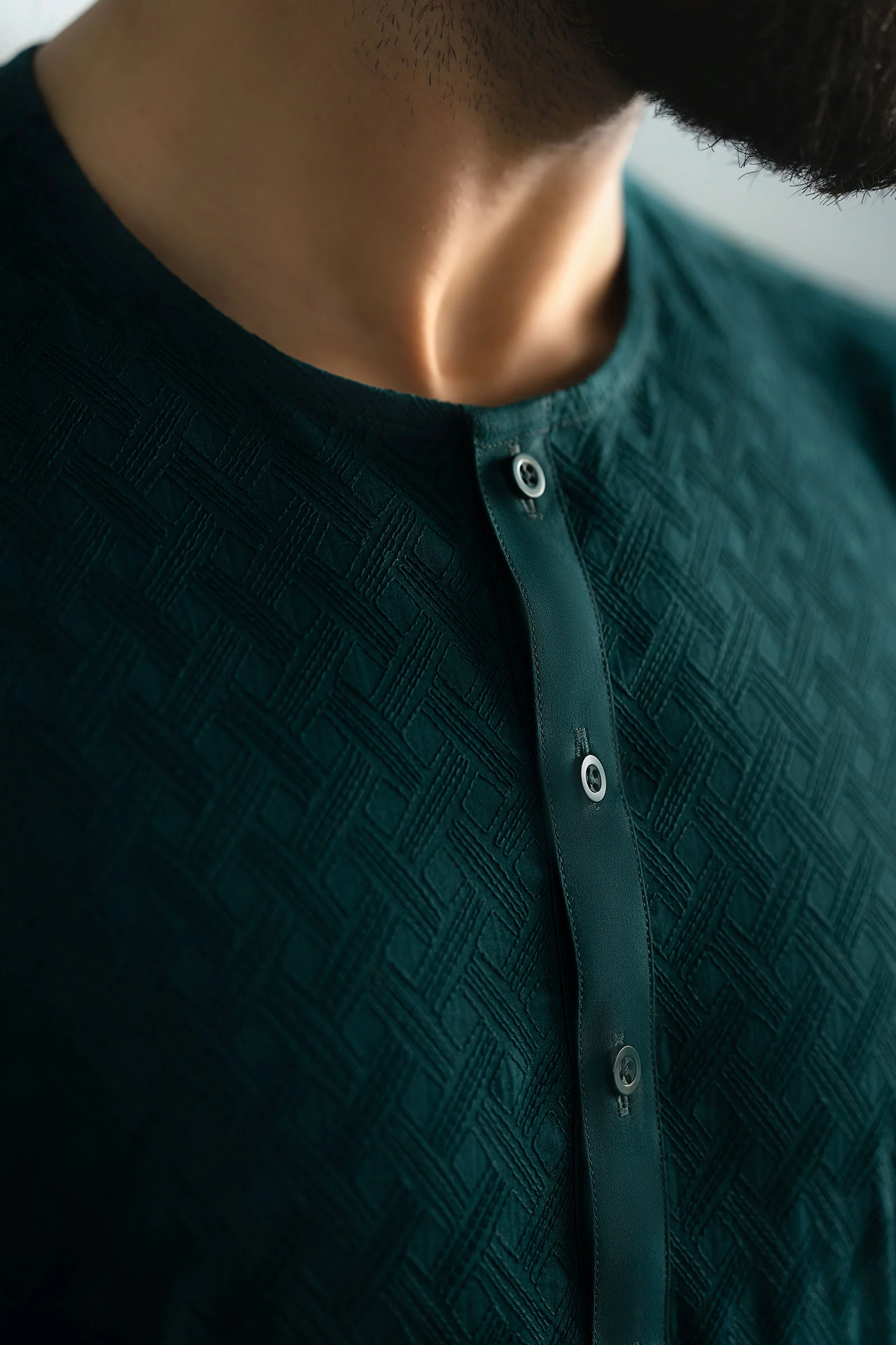 Embroidered Cotton Kurta - Image 3
