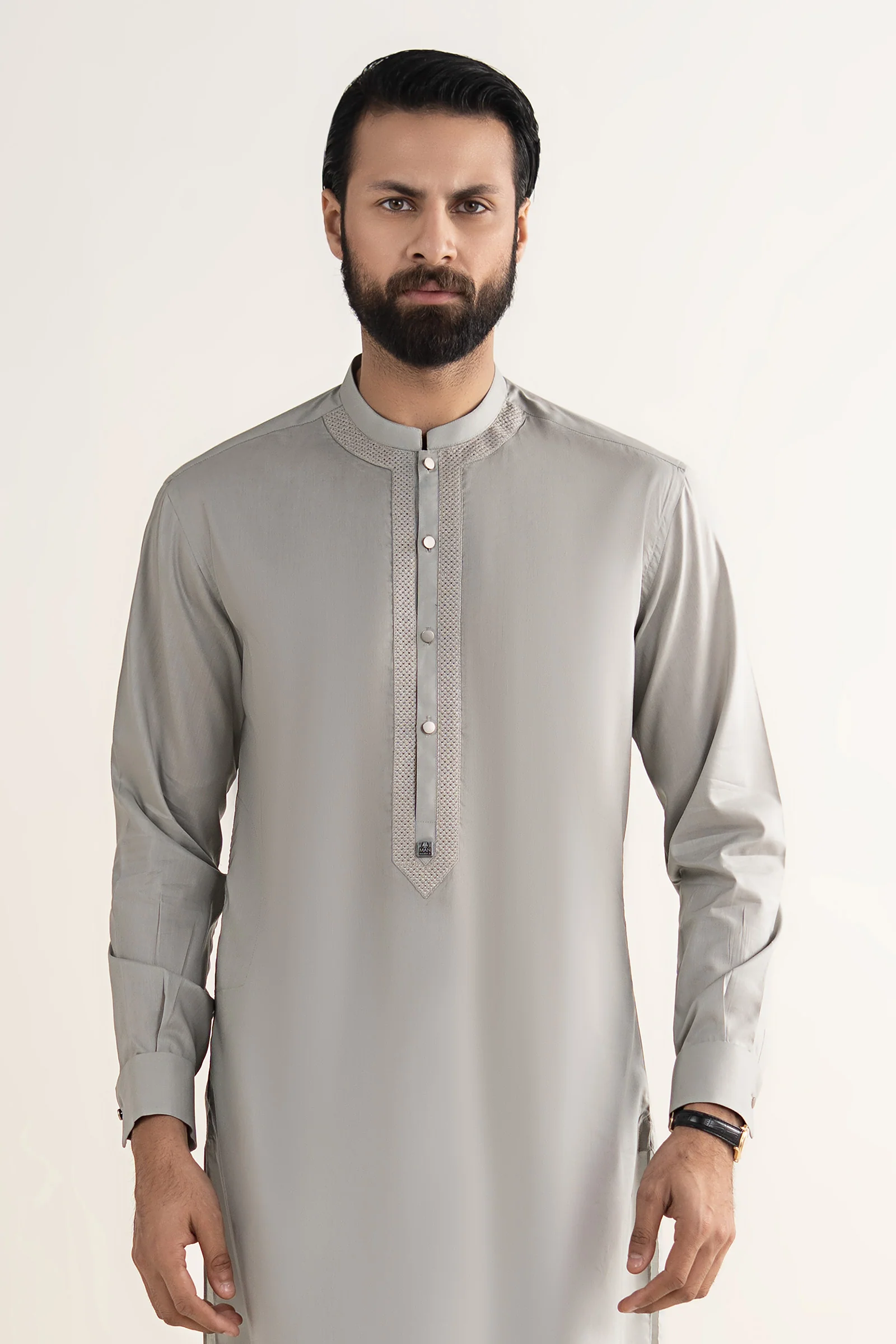 Embroidered Blended Kurta - Image 2
