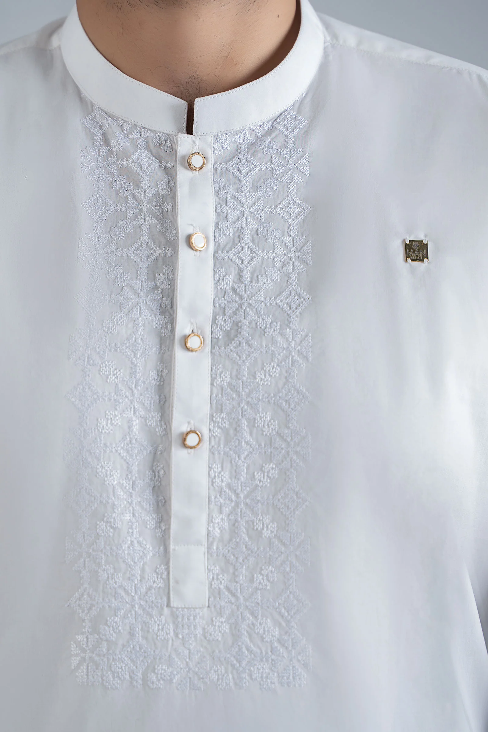 2 Piece Embroidered Cotton Suit - Image 2