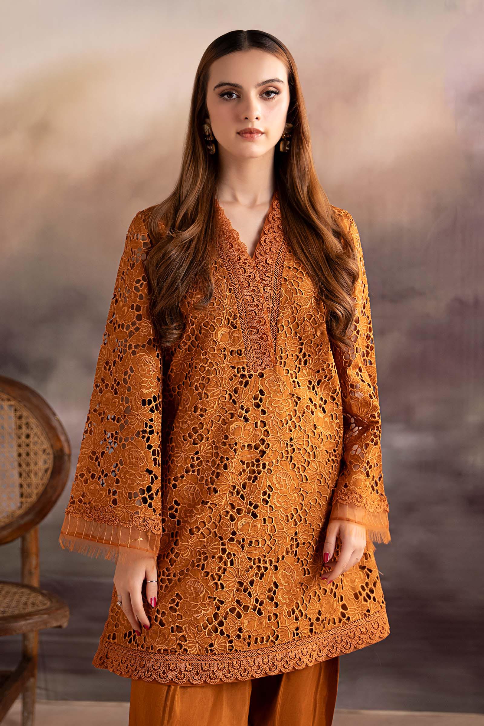 3 Piece Embroidered Bamber Raw Silk Suit - Image 2