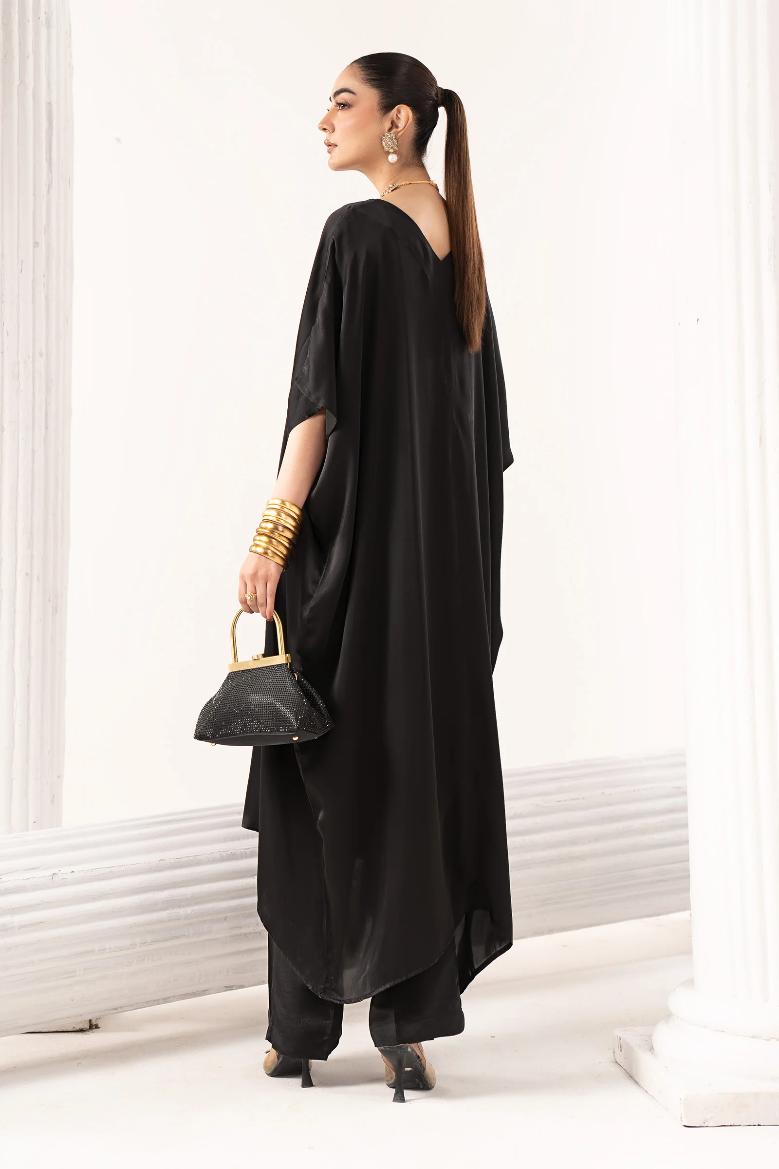 3 Piece Embroidered Satin Silk Suit - Image 4