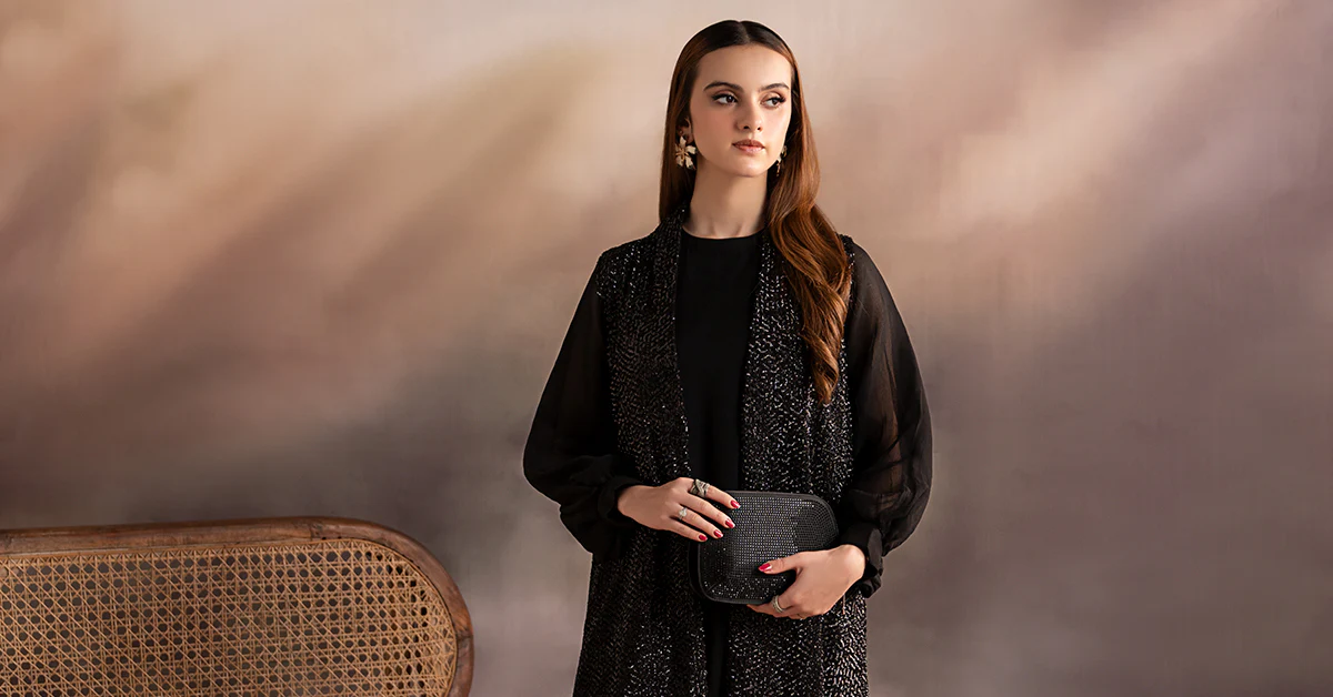 3 Piece Embroidered Raw Silk Suit - Image 9