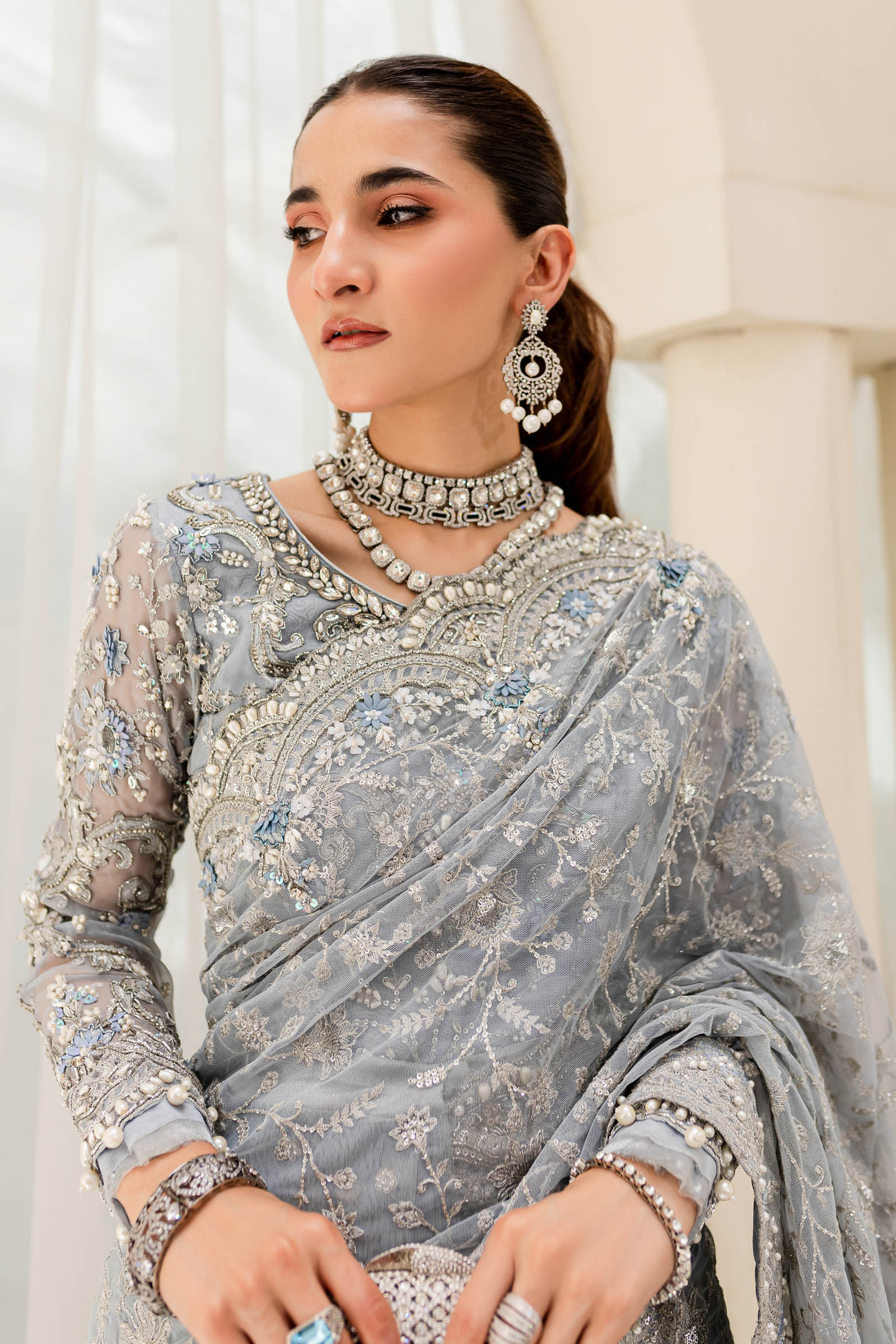 Maria B. Couture Ice Blue MC-908 - Image 3