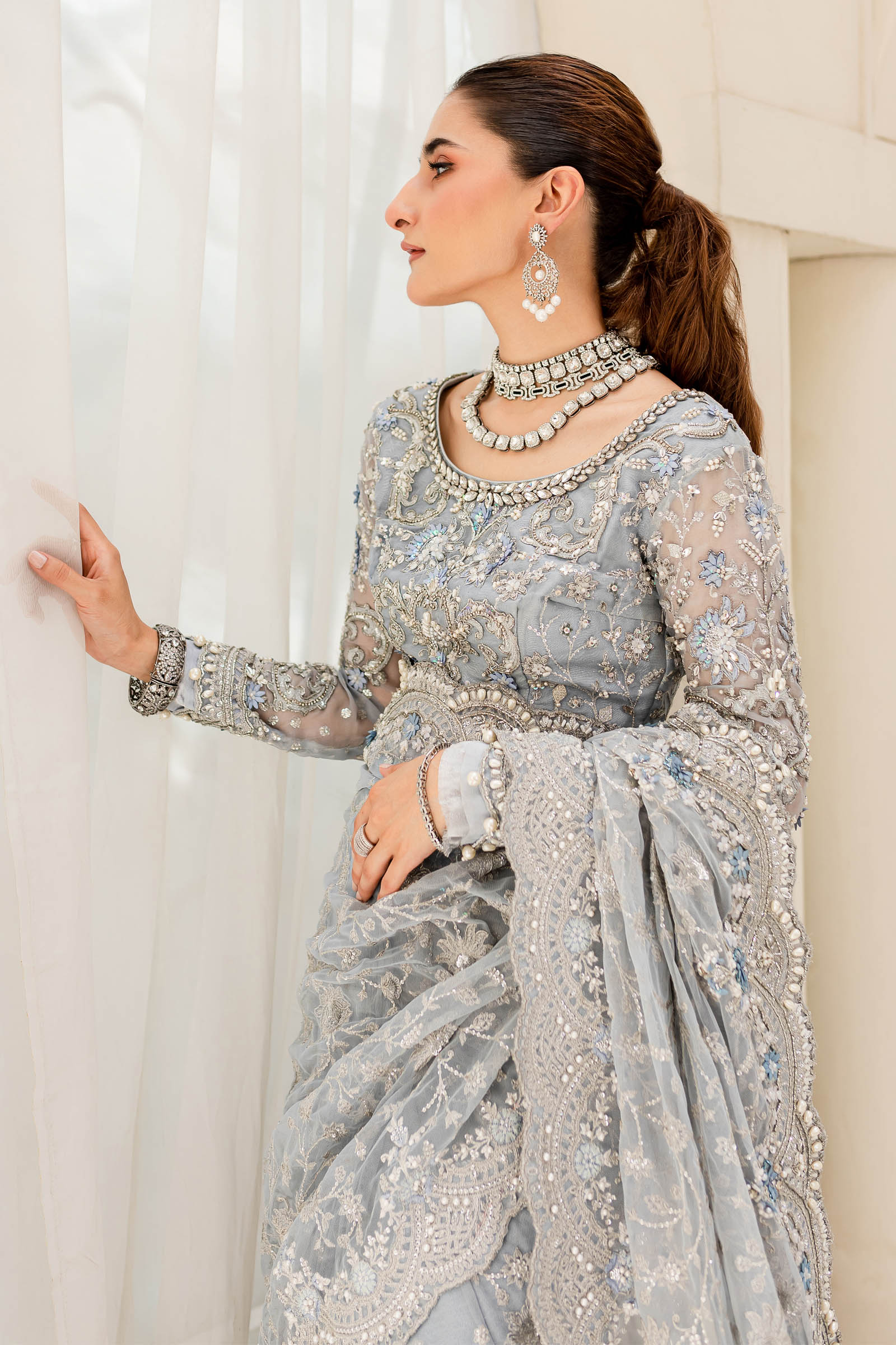 Maria B. Couture Ice Blue MC-908 - Image 4