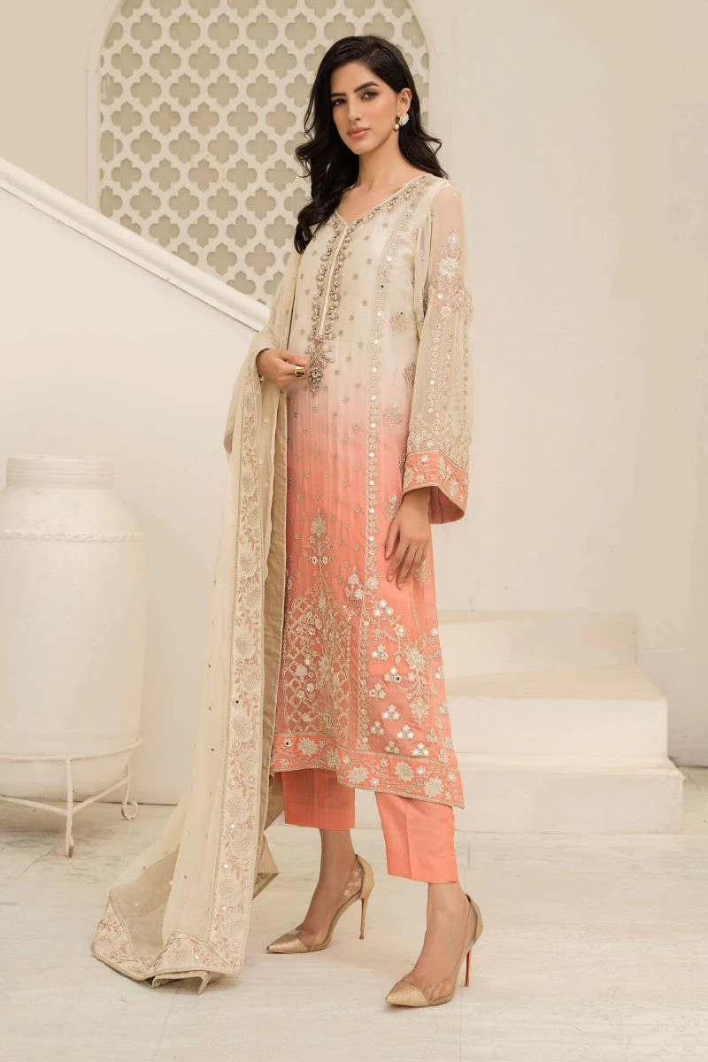 Suit Cream and Coral Pink MCS-22-208 - Image 3