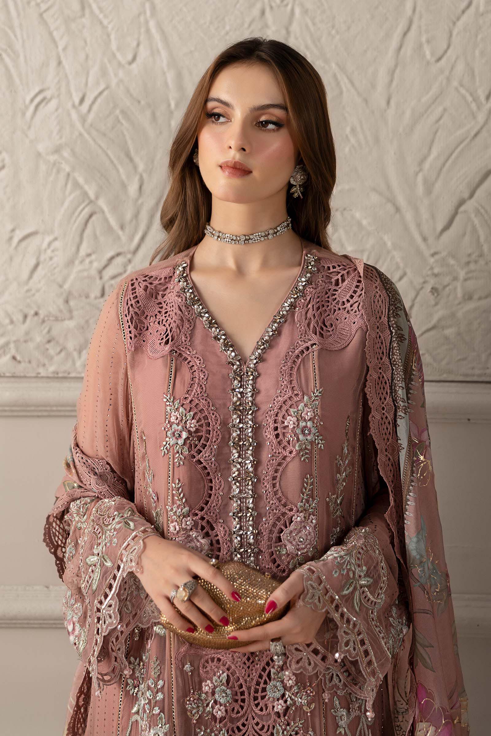 3 Piece Embroidered Chiffon Suit | MCS-25-105 - Image 2