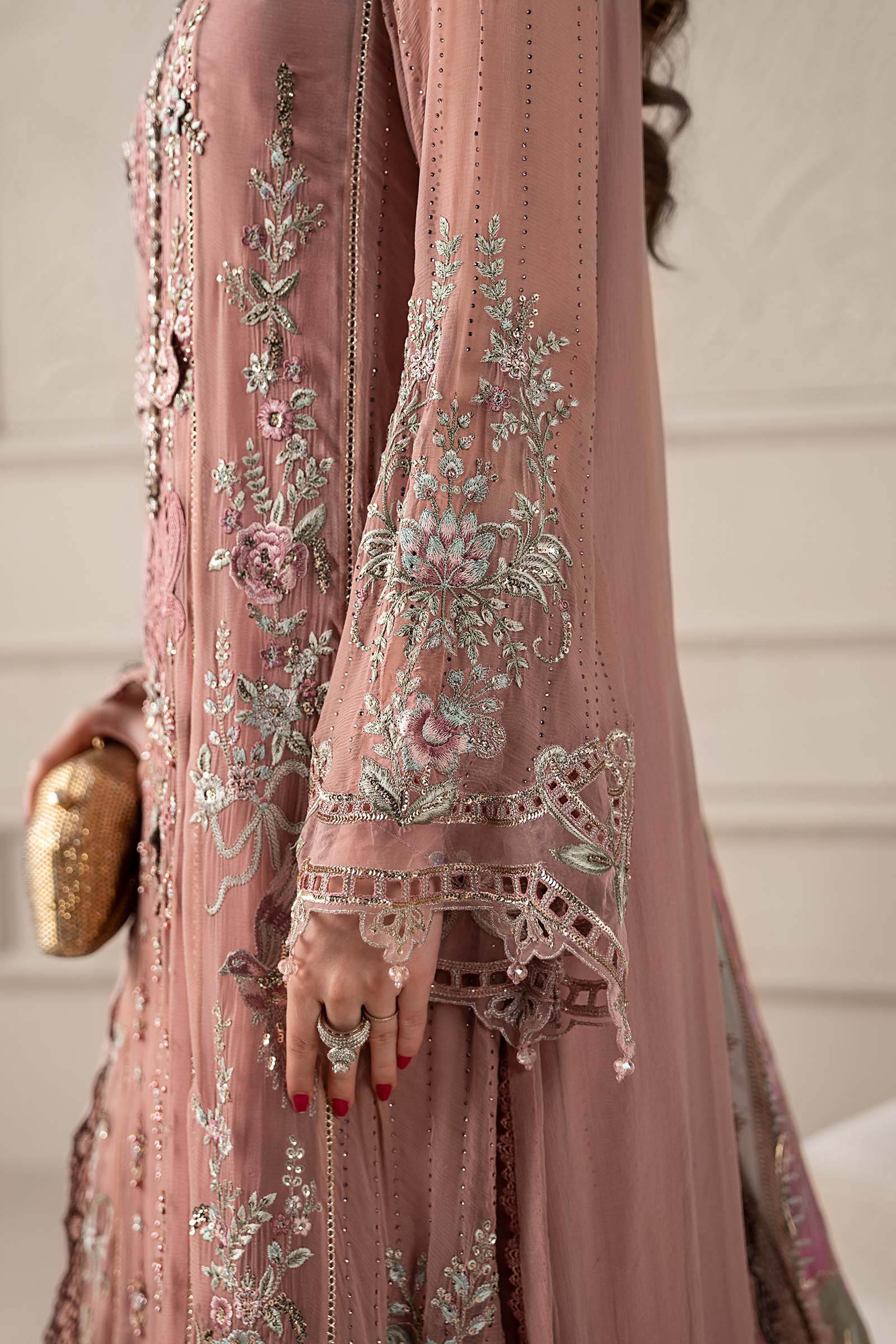 3 Piece Embroidered Chiffon Suit | MCS-25-105 - Image 4