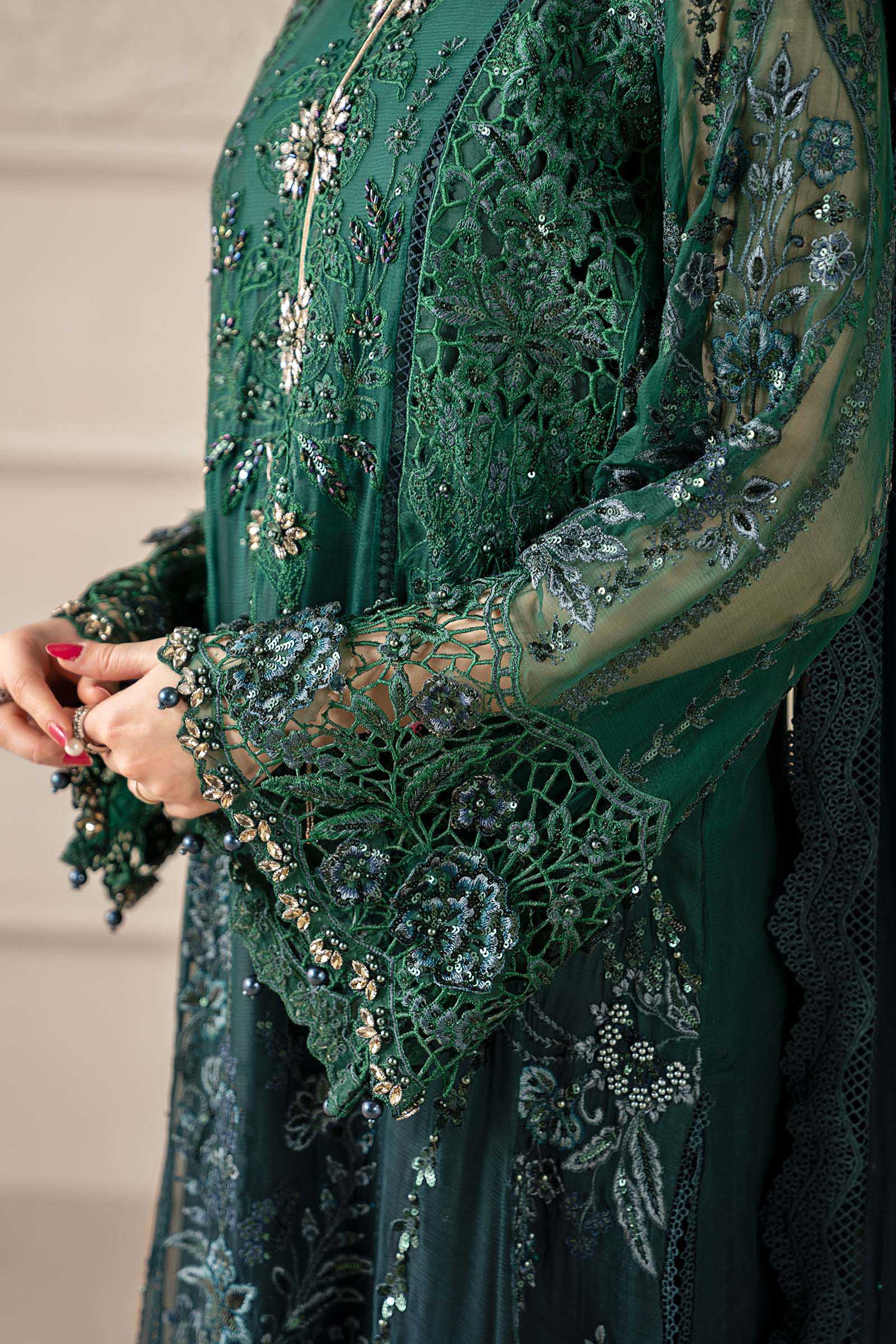 3 Piece Embroidered Chiffon Suit | MCS-25-106 - Image 5