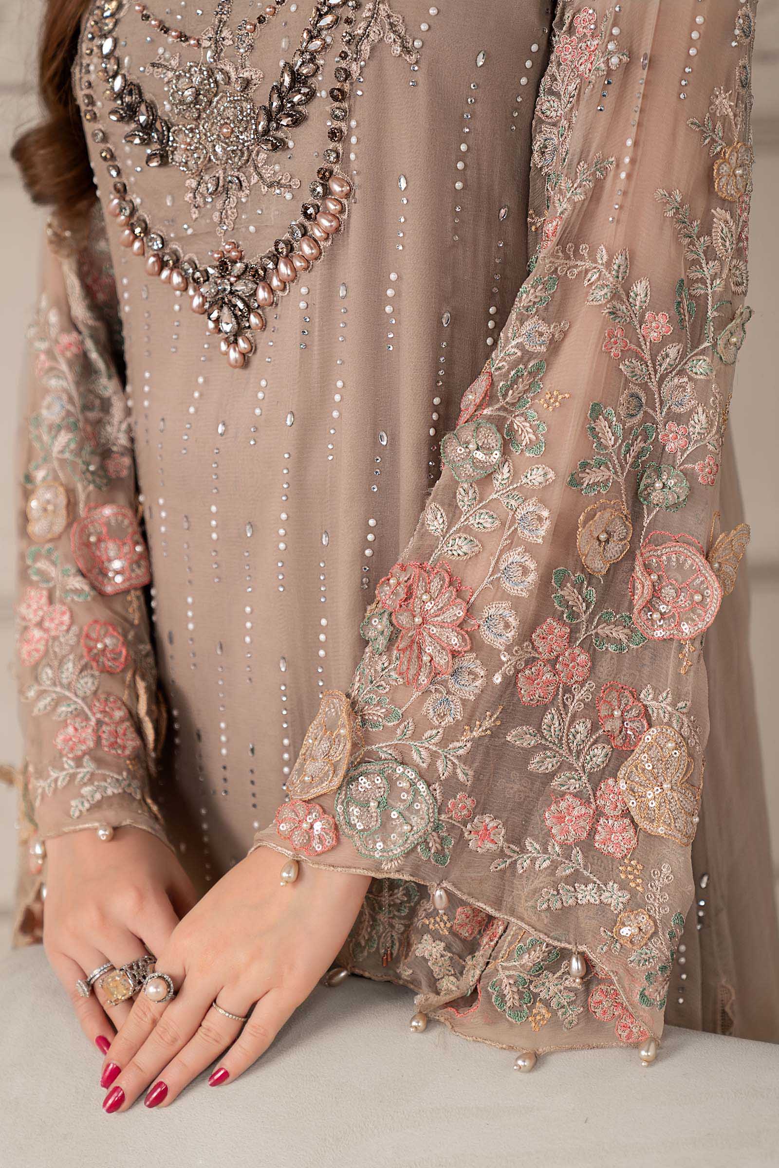 3 Piece Embroidered Chiffon Suit | MCS-25-107 - Image 4