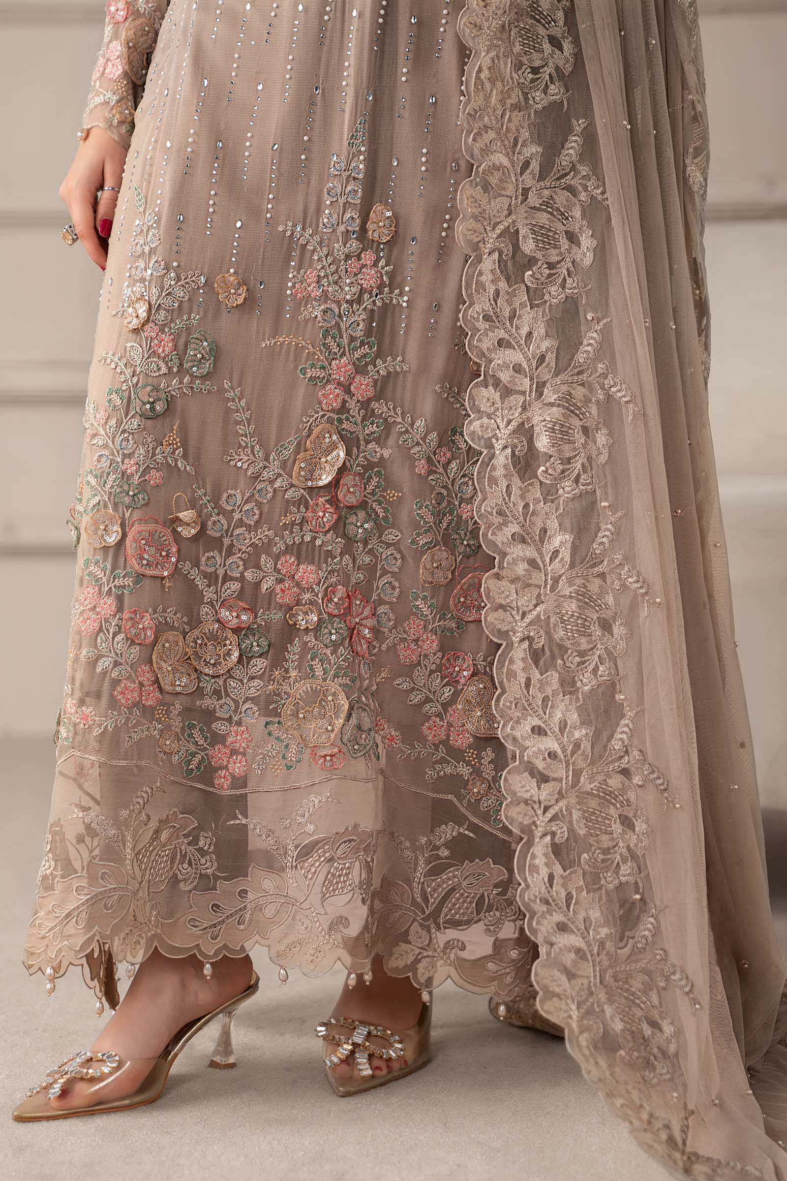 3 Piece Embroidered Chiffon Suit | MCS-25-107 - Image 5